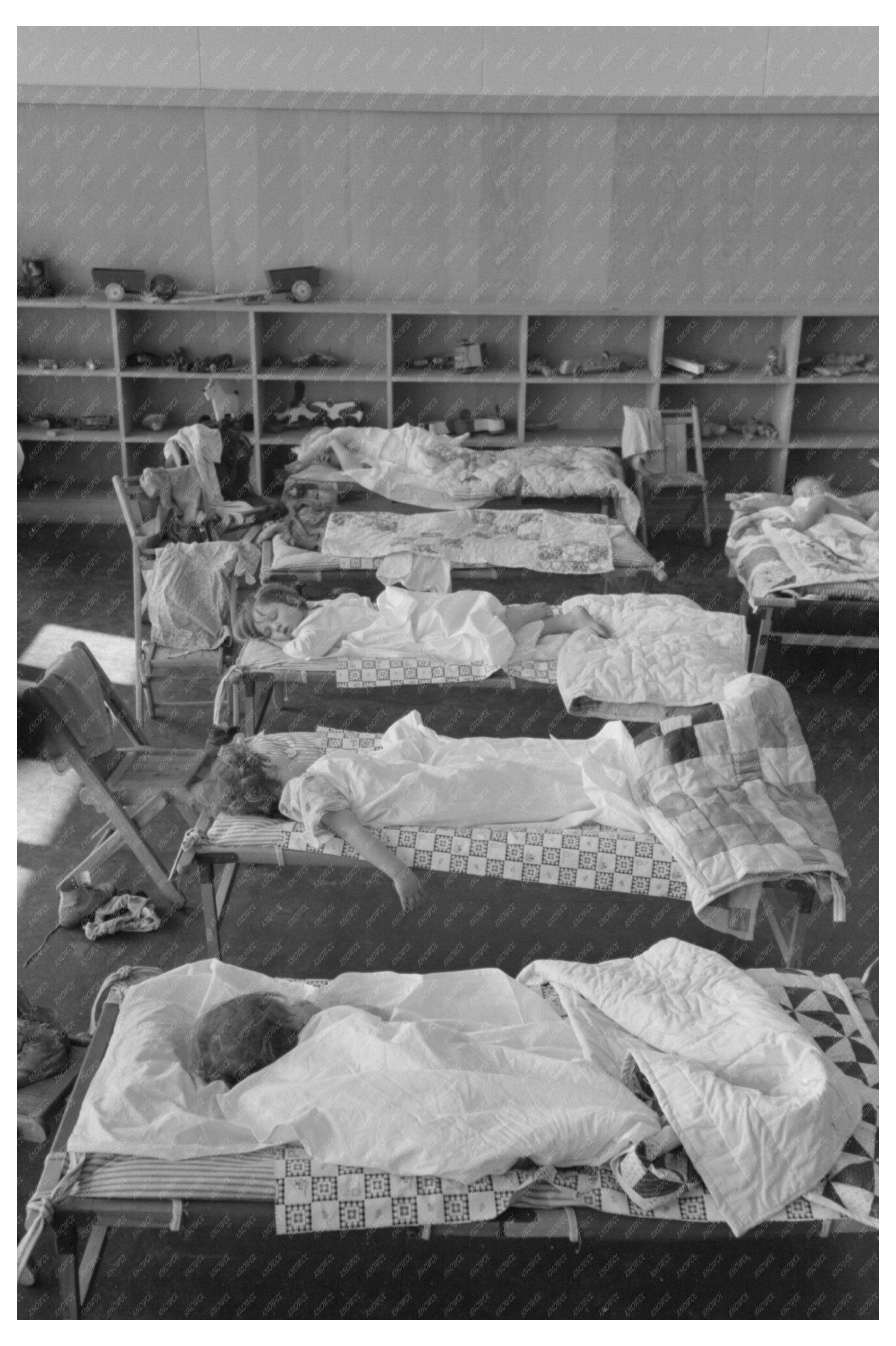 Nursery School Nap Time Farm Workers March 1942