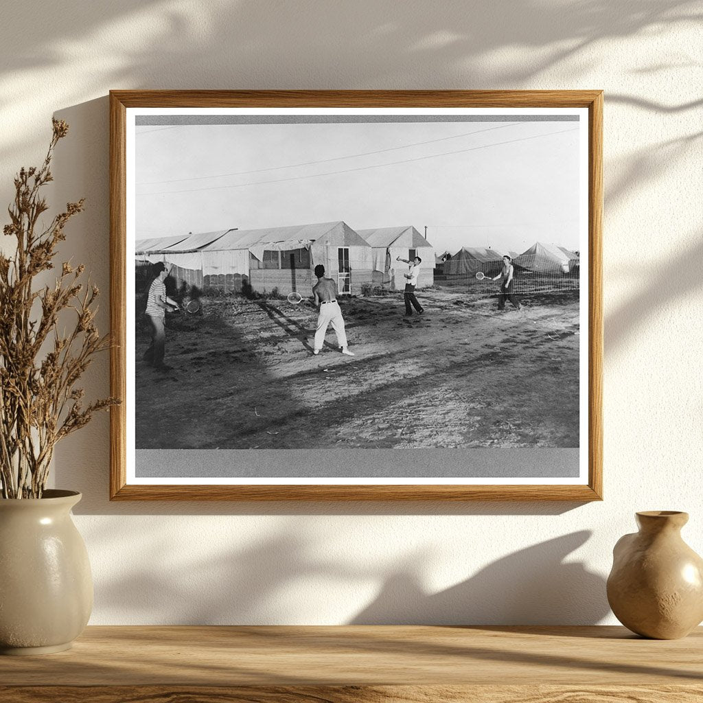 1942 Mobile Camp in Nyssa Oregon Japanese-Americans Badminton