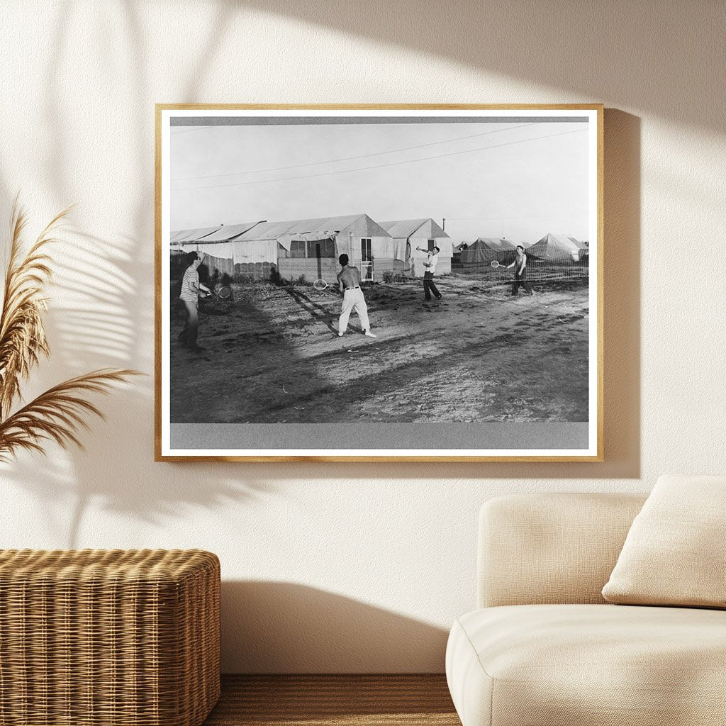 1942 Mobile Camp in Nyssa Oregon Japanese-Americans Badminton
