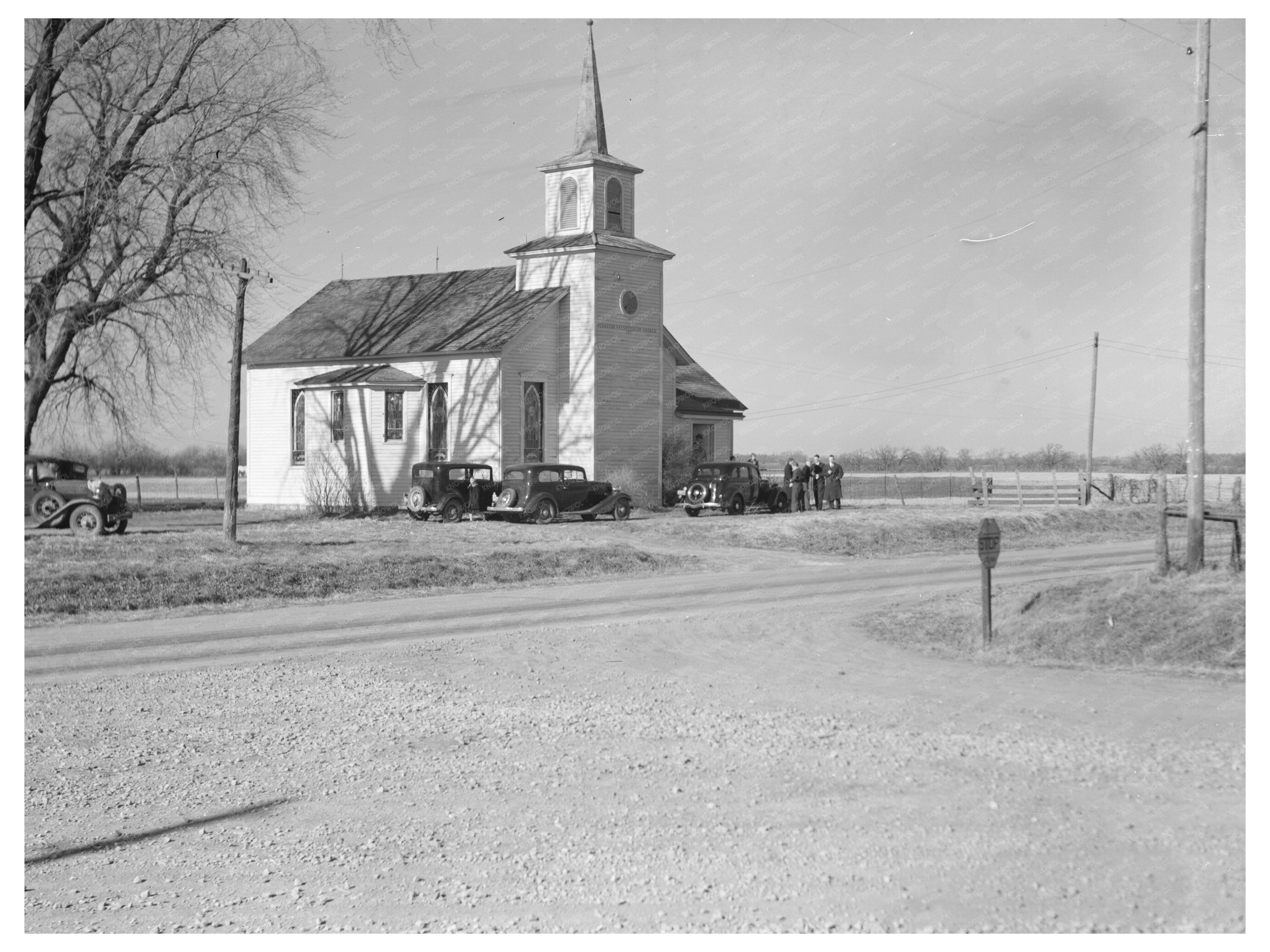 Rural Community Church in Mercer County Illinois 1936