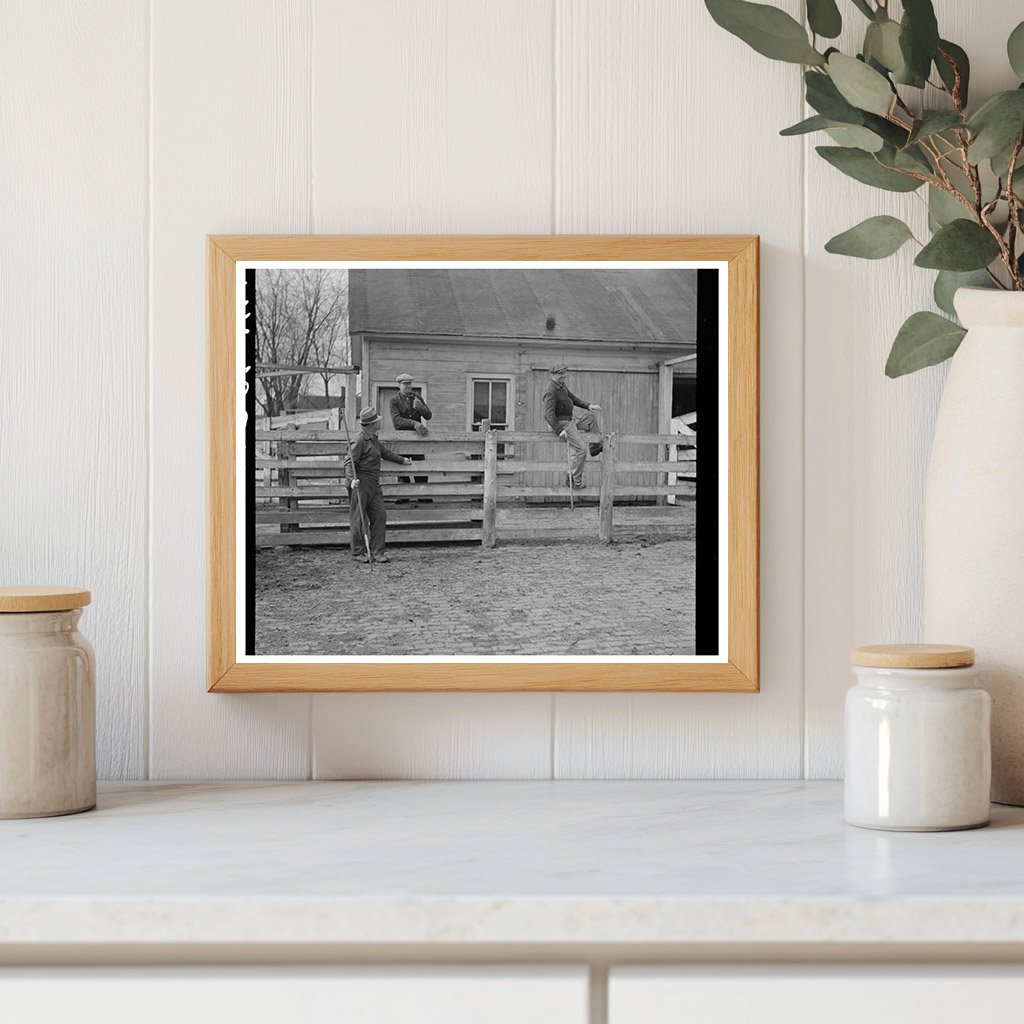 Aledo Illinois Stockyard Attendants March 1937