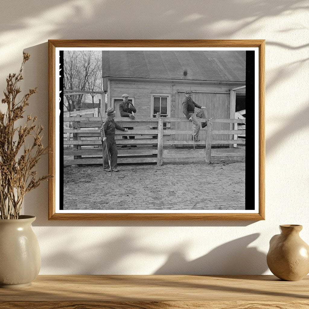 Aledo Illinois Stockyard Attendants March 1937