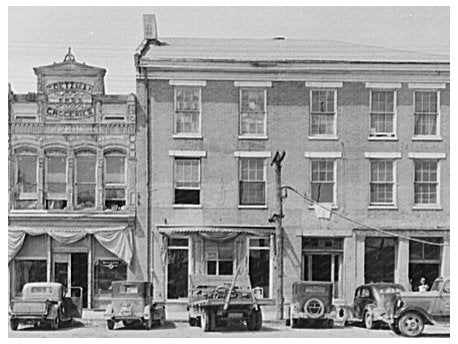 Vintage Grocery Building in Shawneetown Illinois 1937