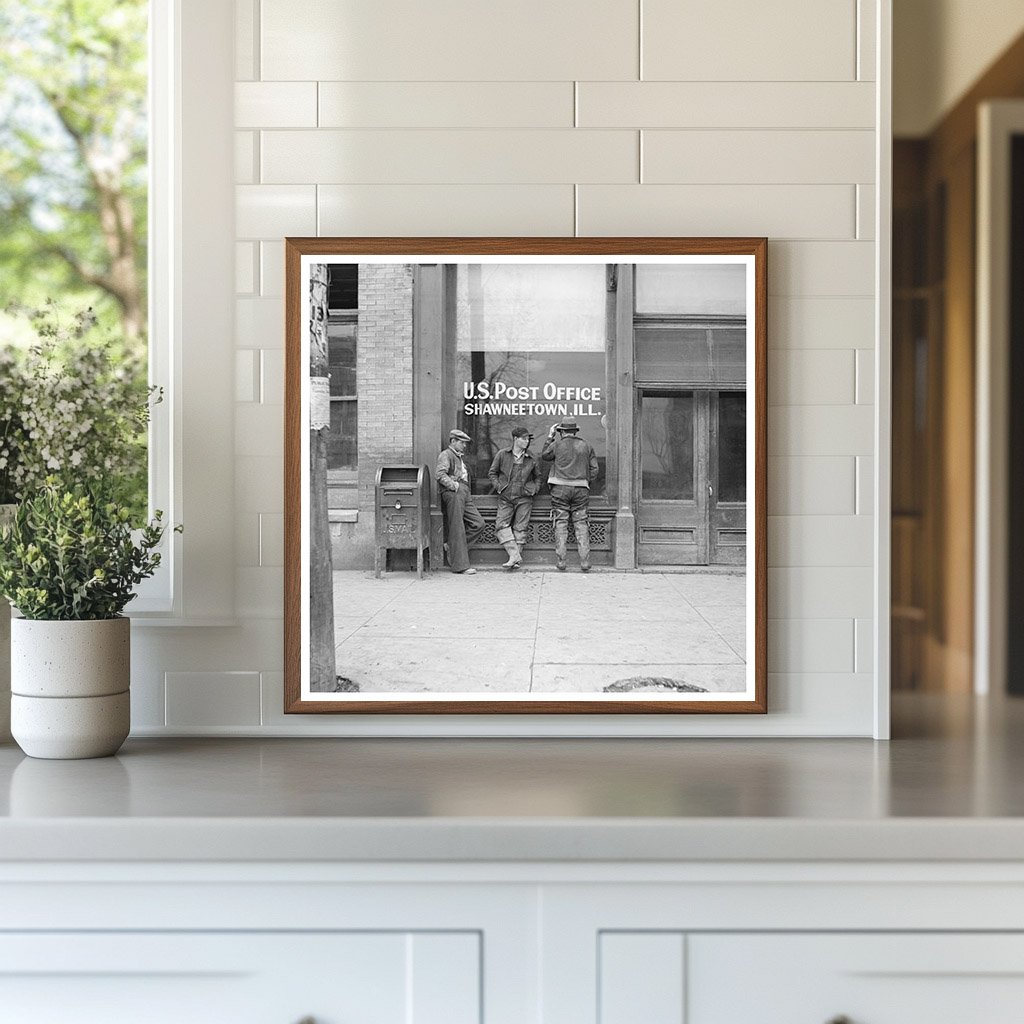 Shawneetown Illinois Post Office Vintage Photo 1937