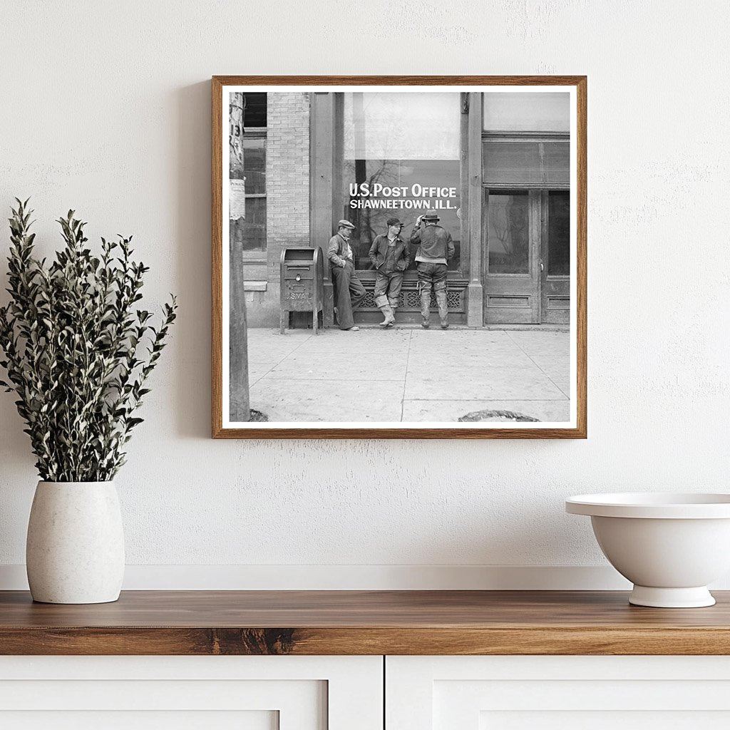 Shawneetown Illinois Post Office Vintage Photo 1937