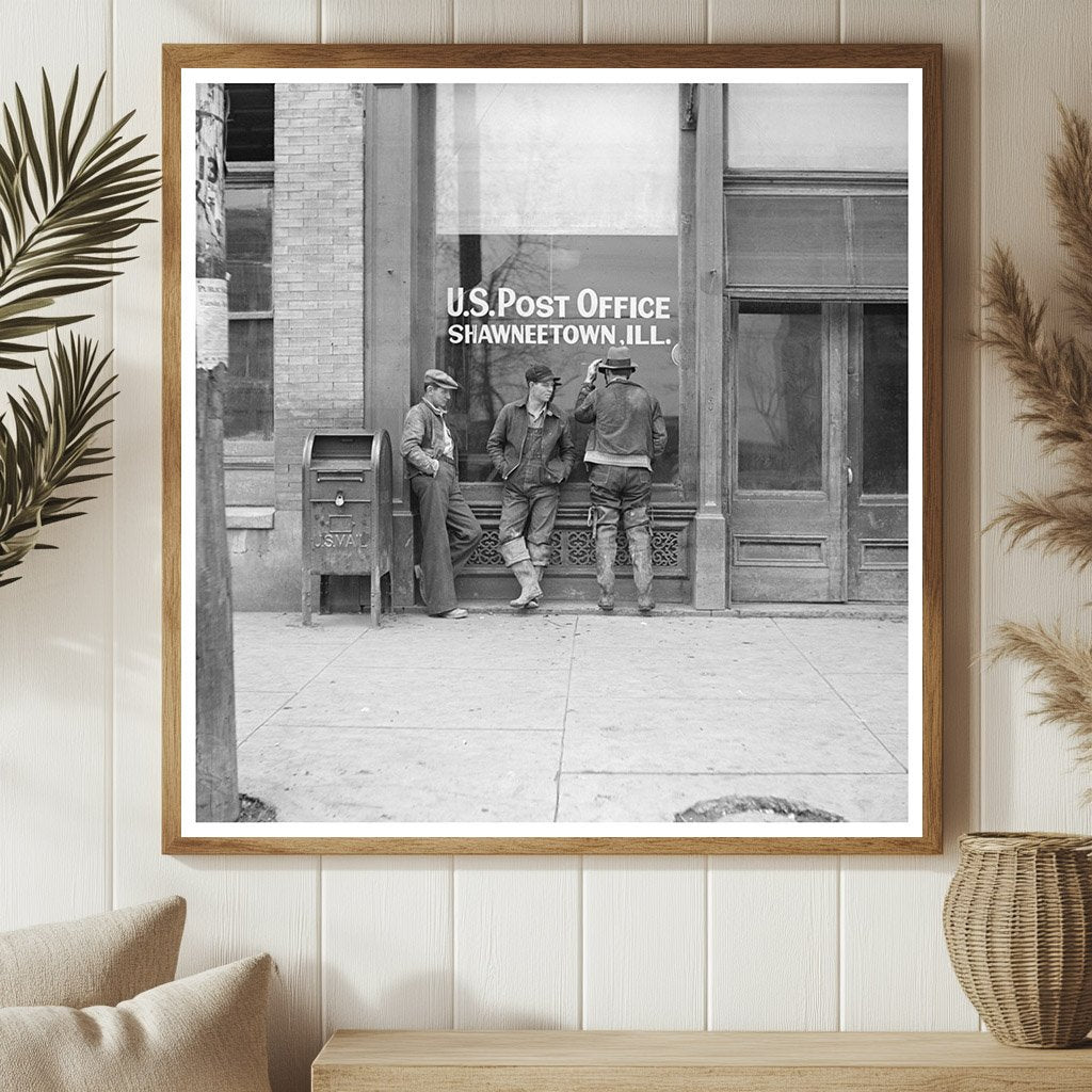 Shawneetown Illinois Post Office Vintage Photo 1937