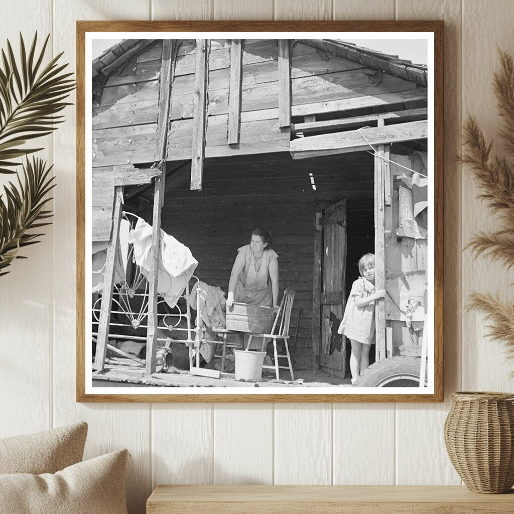 Back Porch Washday Scene Gibbs City Michigan 1937