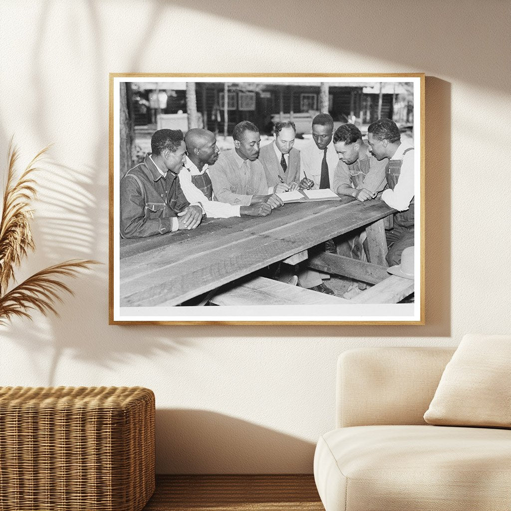 Homesteaders at Sabine Farms sign medical contract 1941
