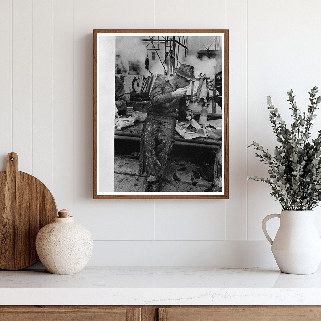 Oil Worker Lunch Break Kilgore Texas April 1939