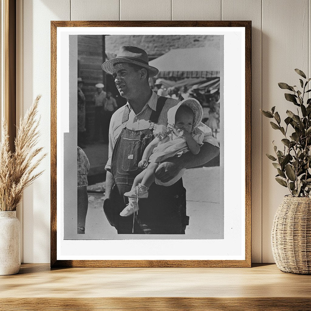 Farmer and Daughter Celebrate Fourth of July 1941 Oregon
