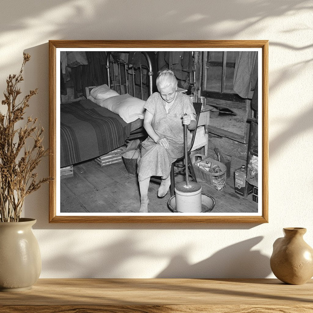 Johnson Family Churning Butter Black River Falls 1937