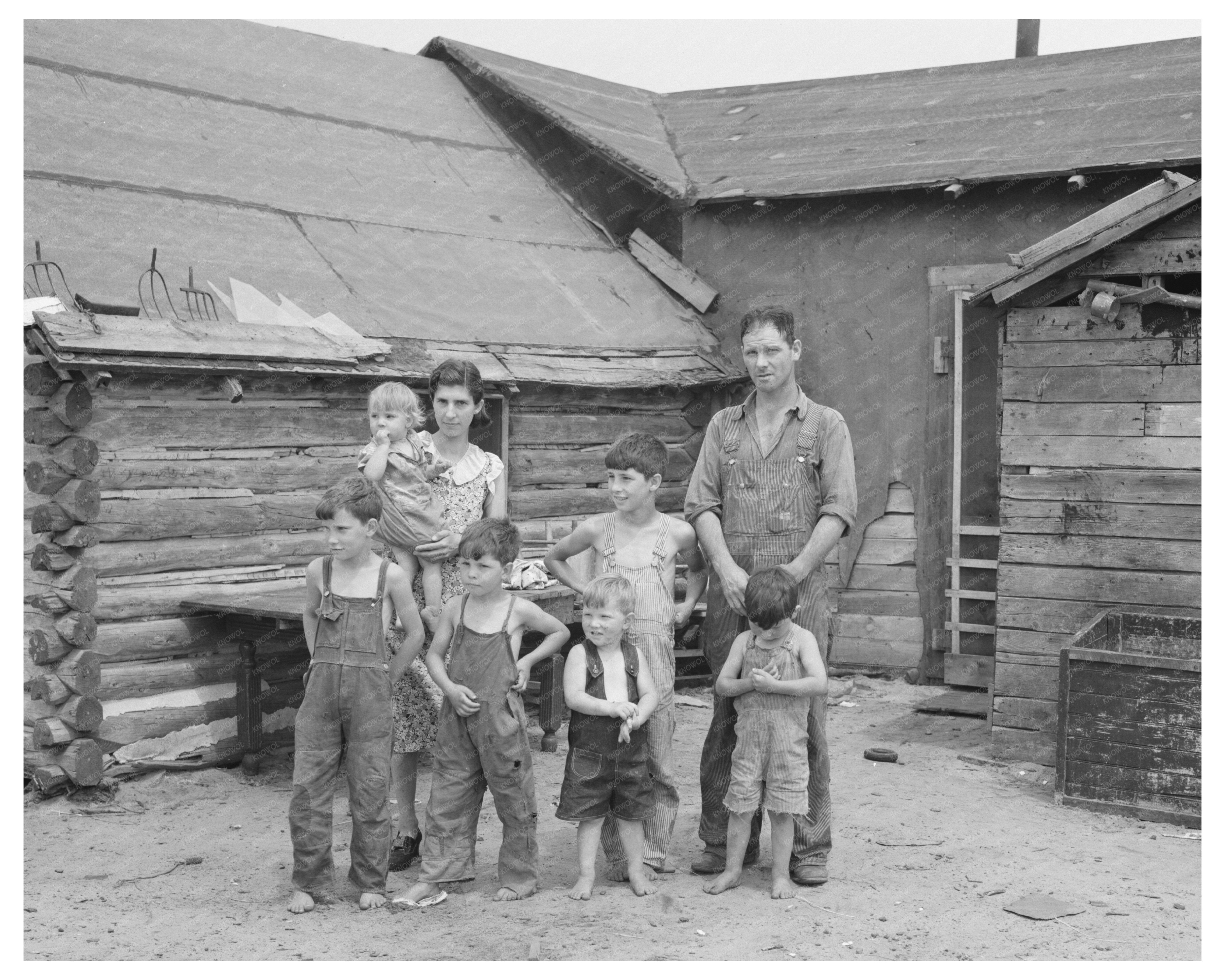 Simplot Family in Front of Home Black River Falls 1937