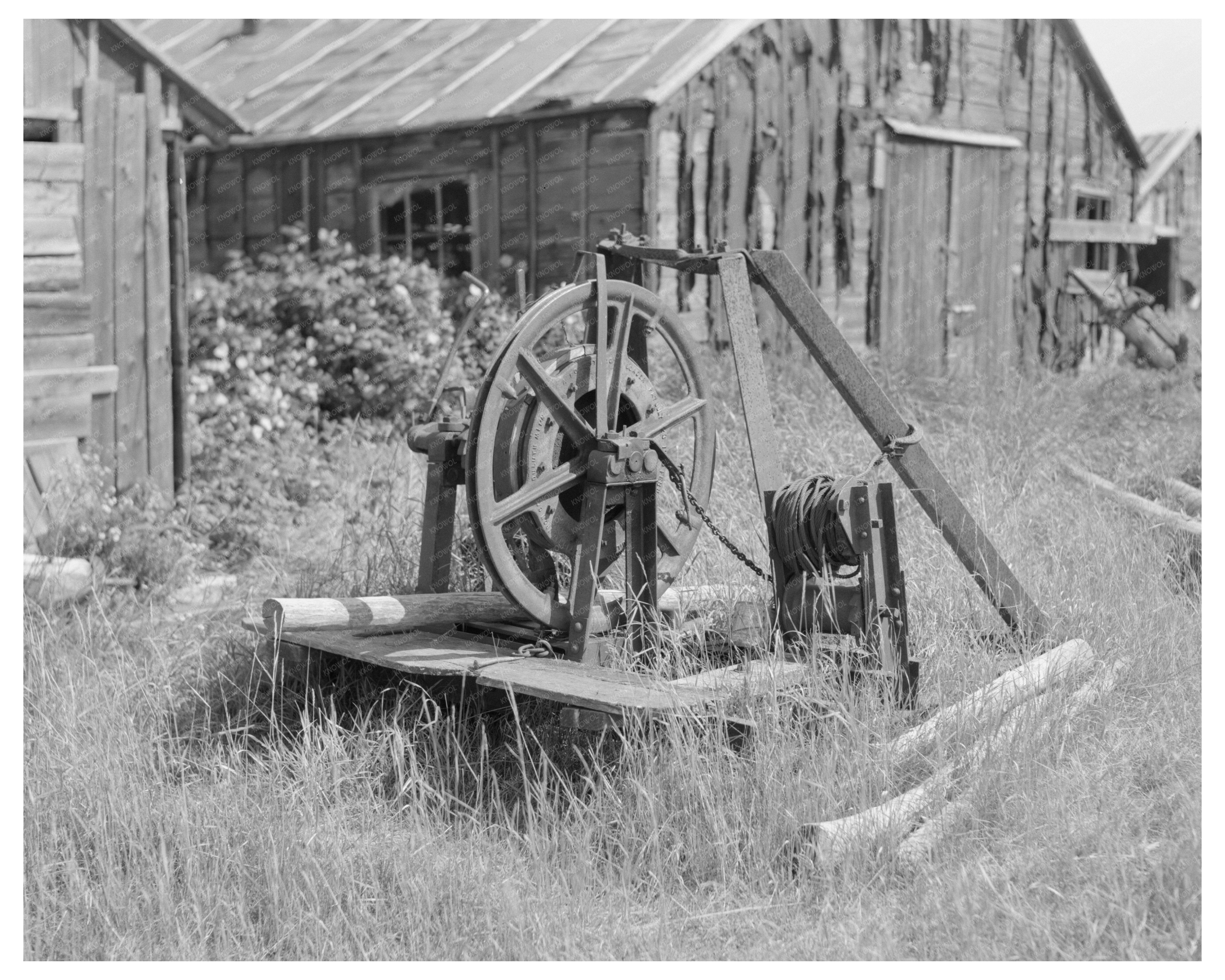 1937 Vintage Log Hoist at Abandoned Lumber Camp Minnesota