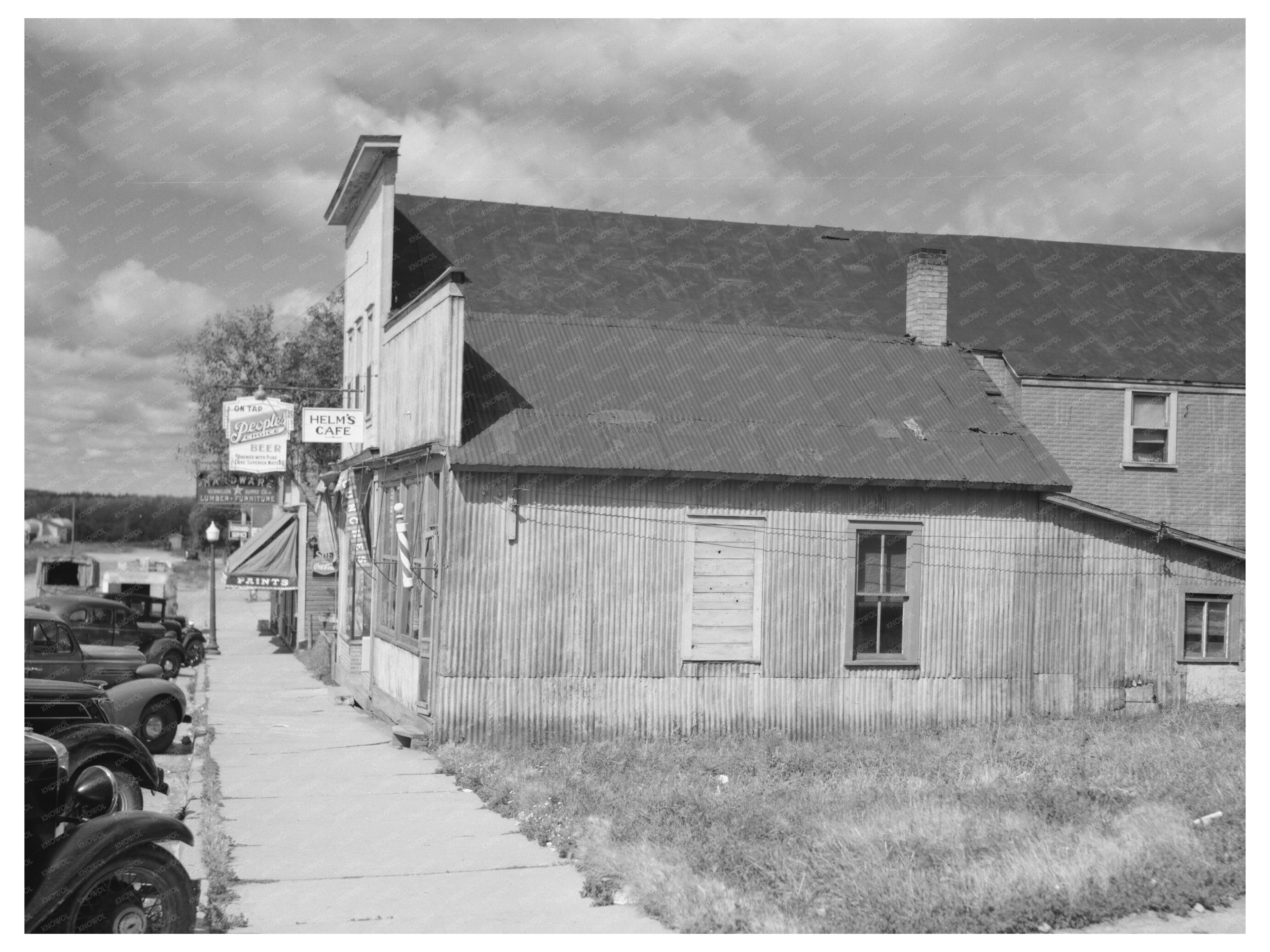 Vintage Corrugated Metal Building Tower Minnesota 1937