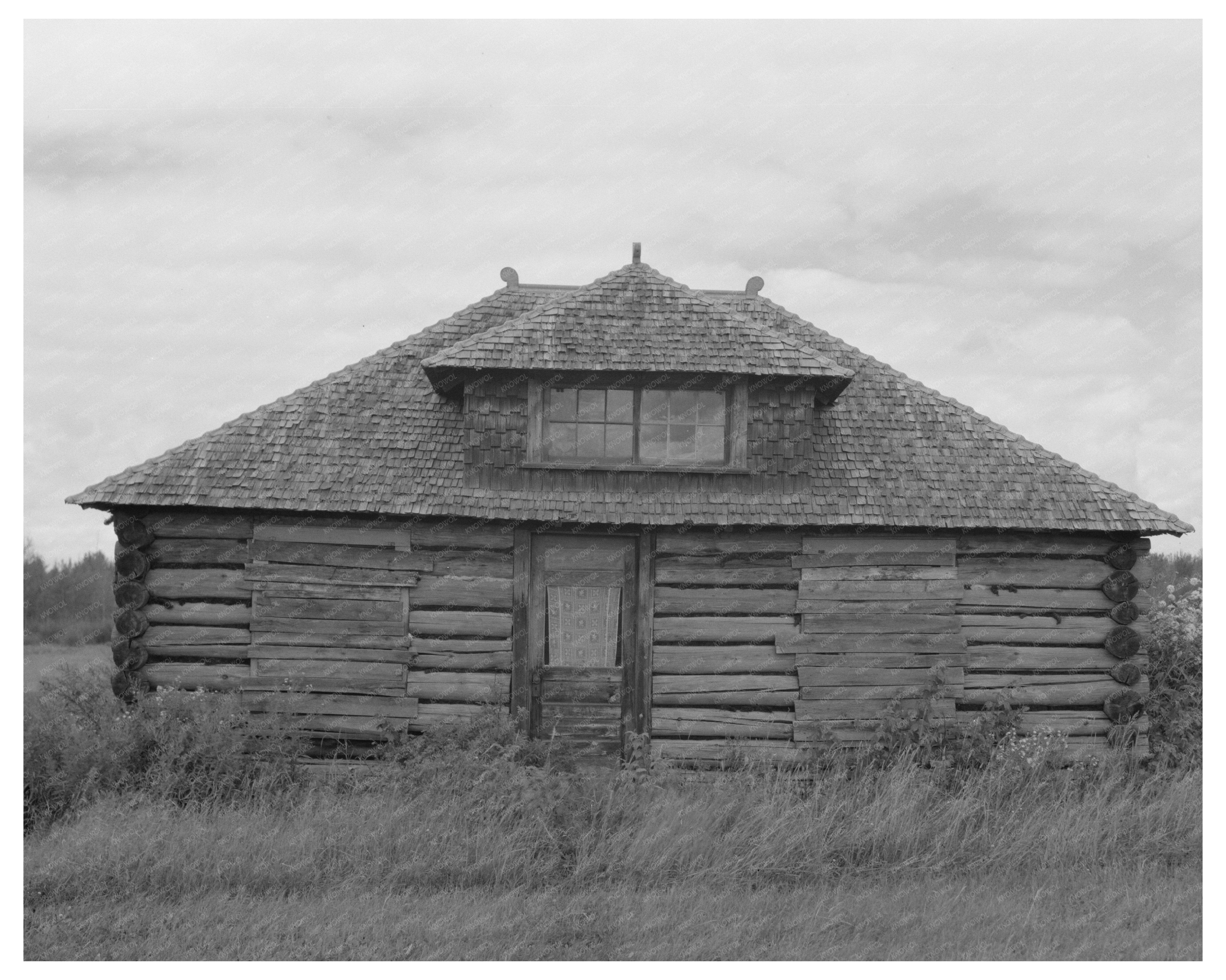 Abandoned Log Cabin Near Gheen Minnesota August 1937
