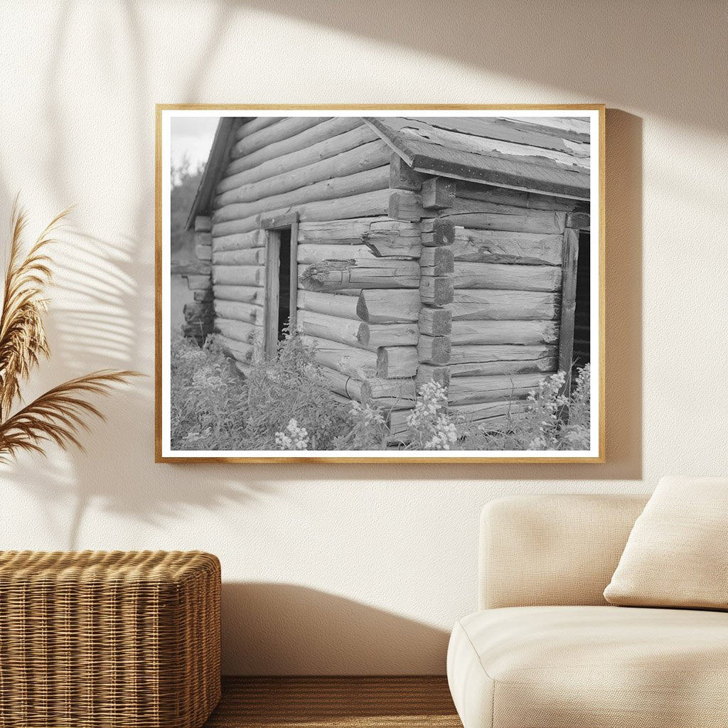 Vintage Log Cabin in Gheen Minnesota August 1937