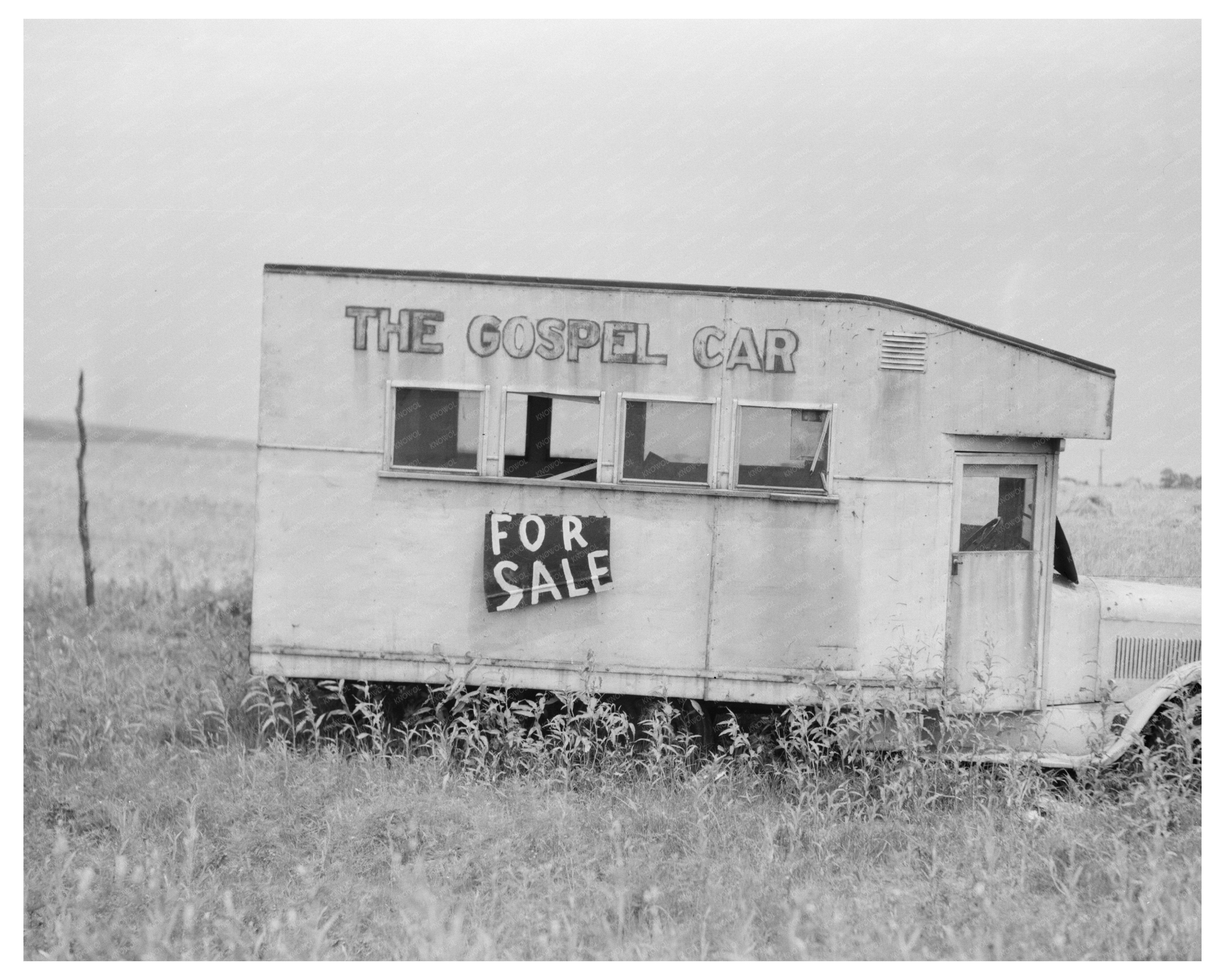 Abandoned Gospel Car in Kewanee Illinois 1937