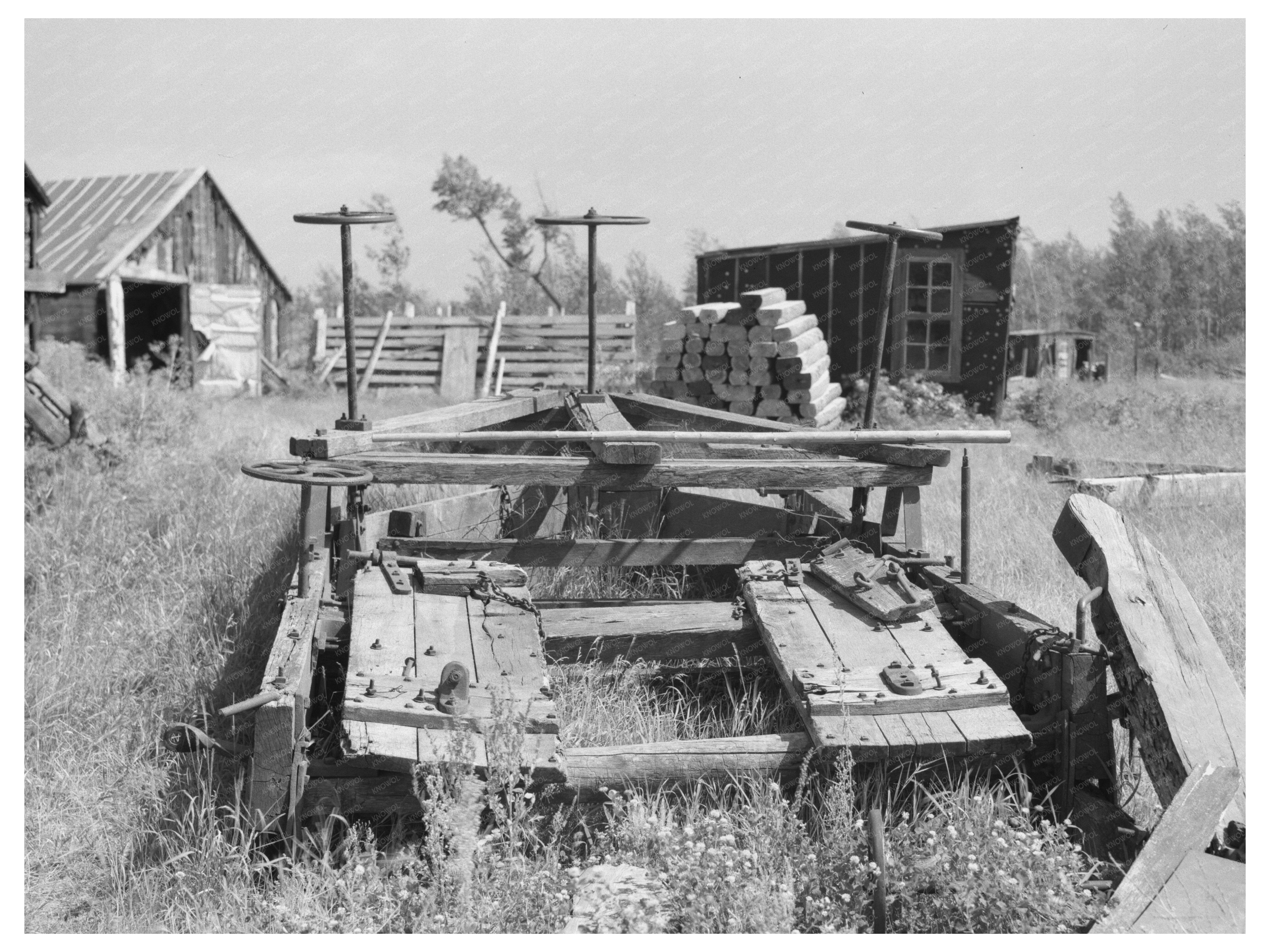 Vintage Sled from Abandoned Lumber Camp Minnesota 1937