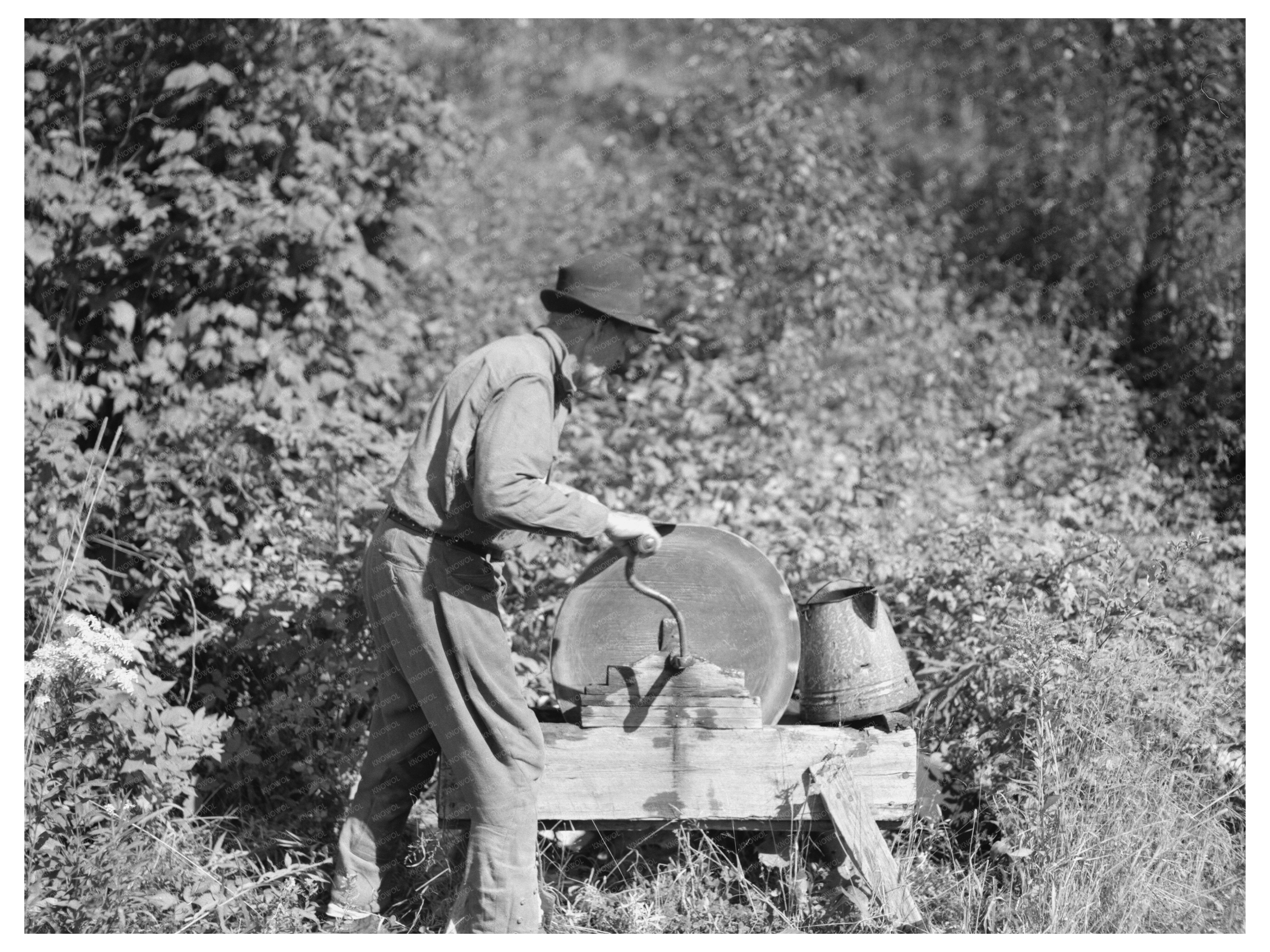 William Besson Grinding Axe August 1937 Minnesota