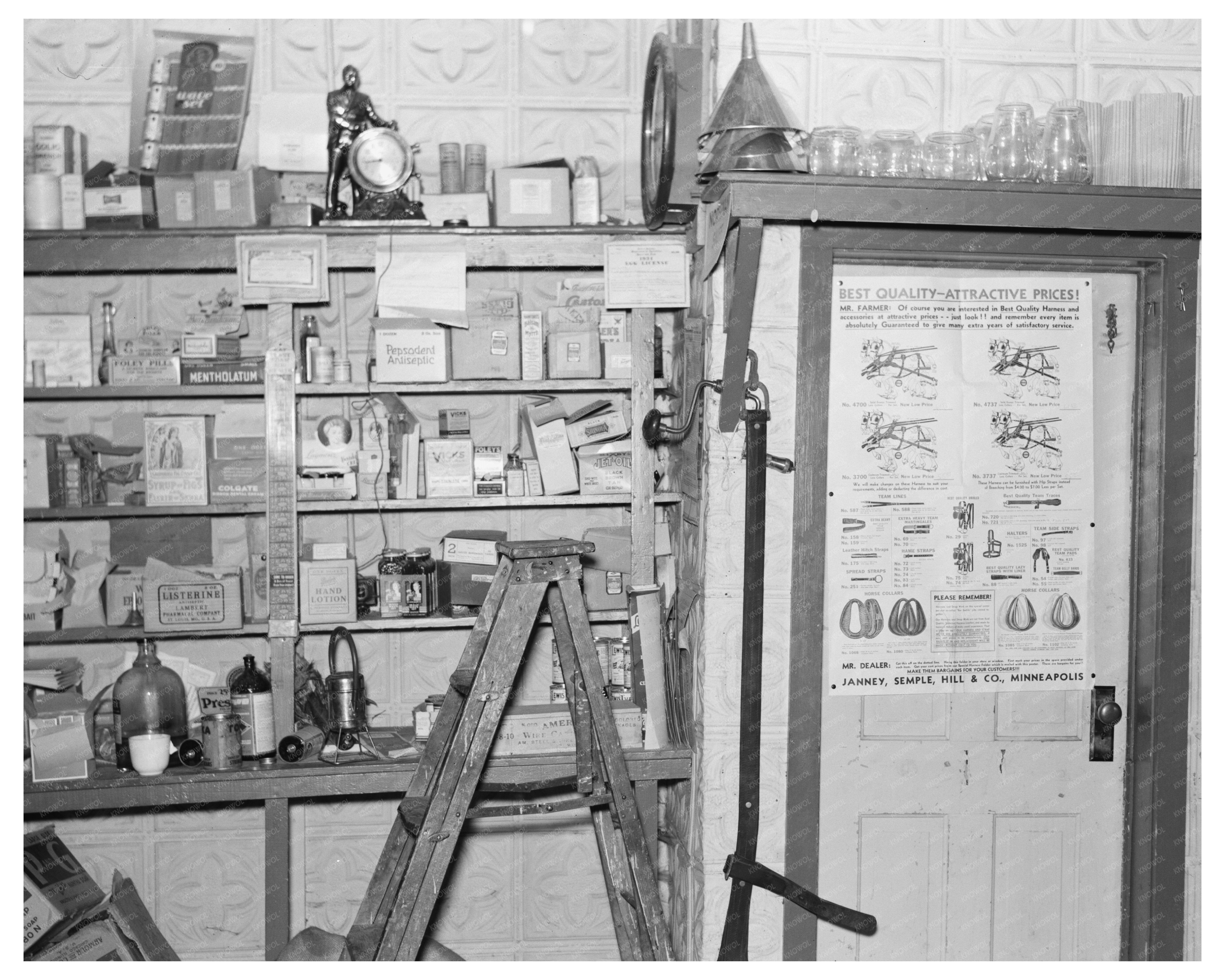 Funkley Minnesota General Store Interior August 1937