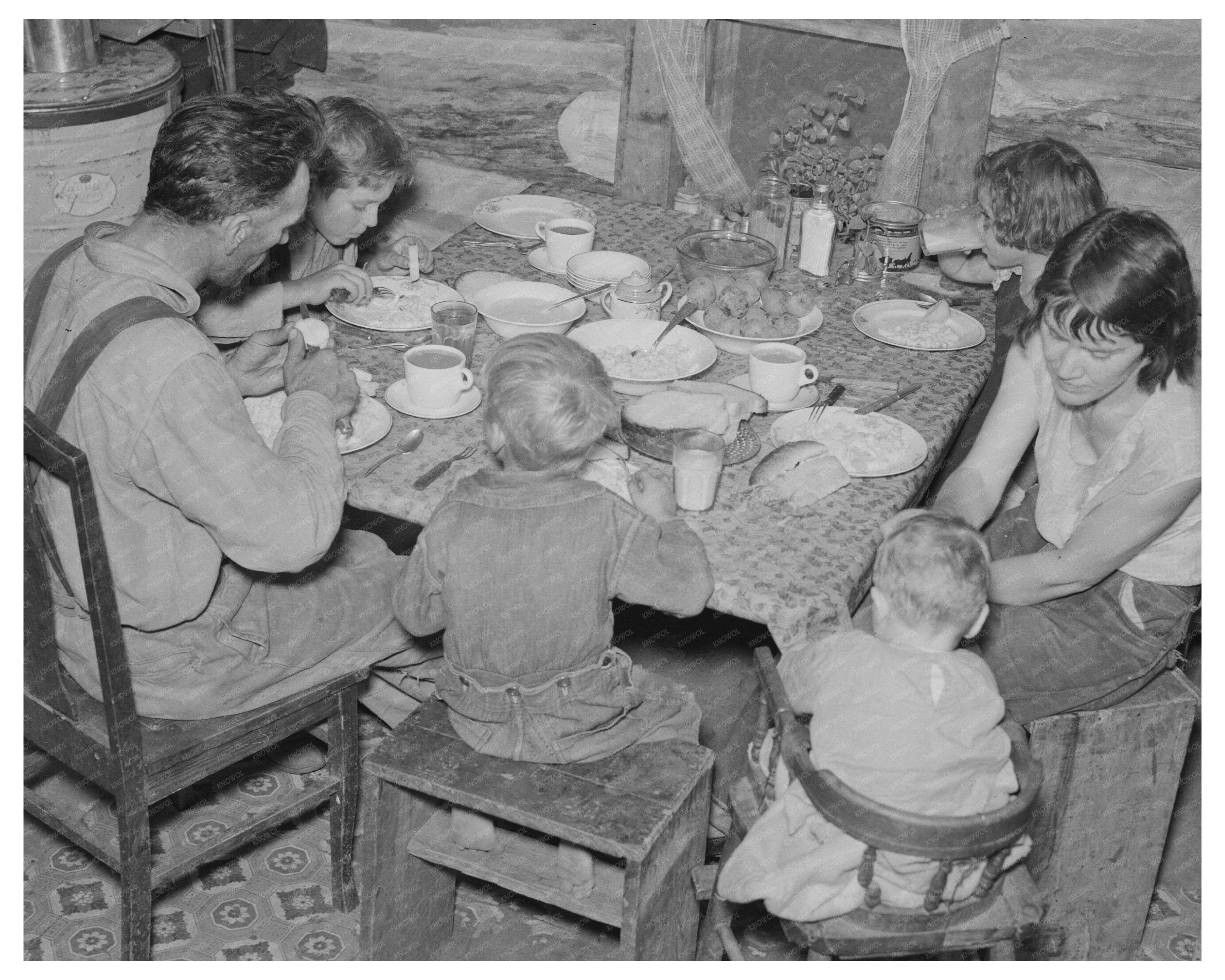 William Horavitch family dinner Williams County ND 1937