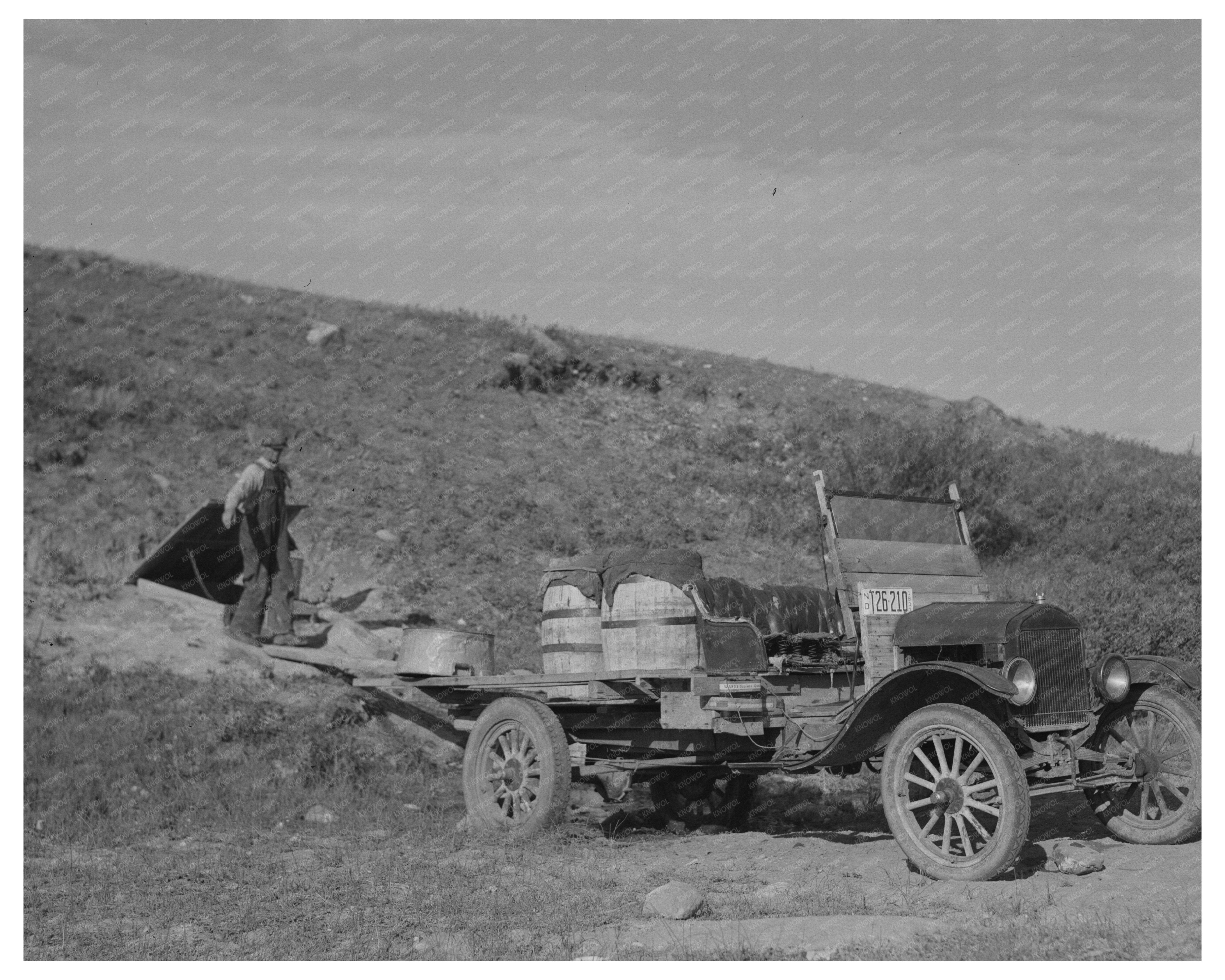 Herman Gerling Collects Water in North Dakota 1937