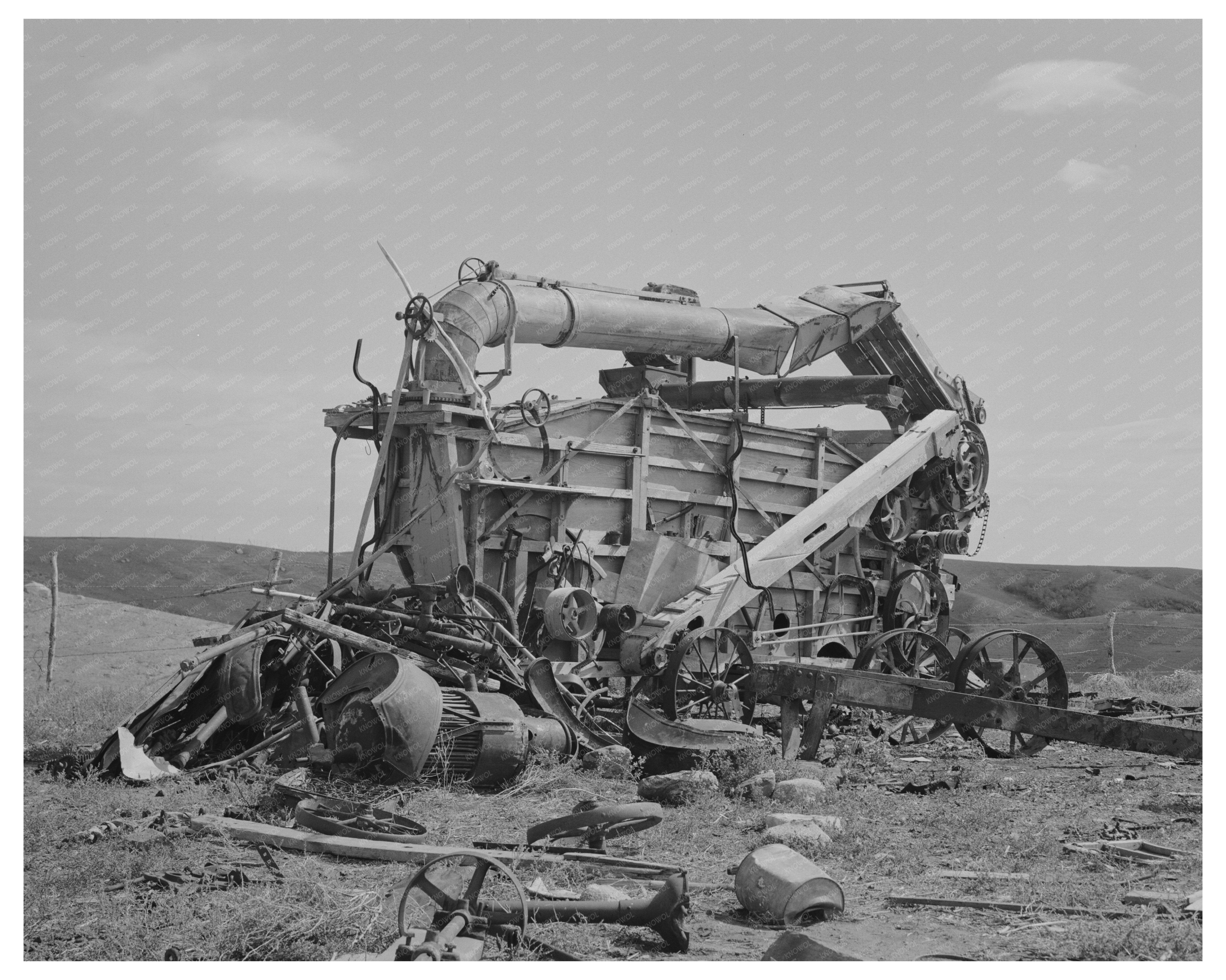 Vintage Threshing Machine on Gerlings Farm 1937