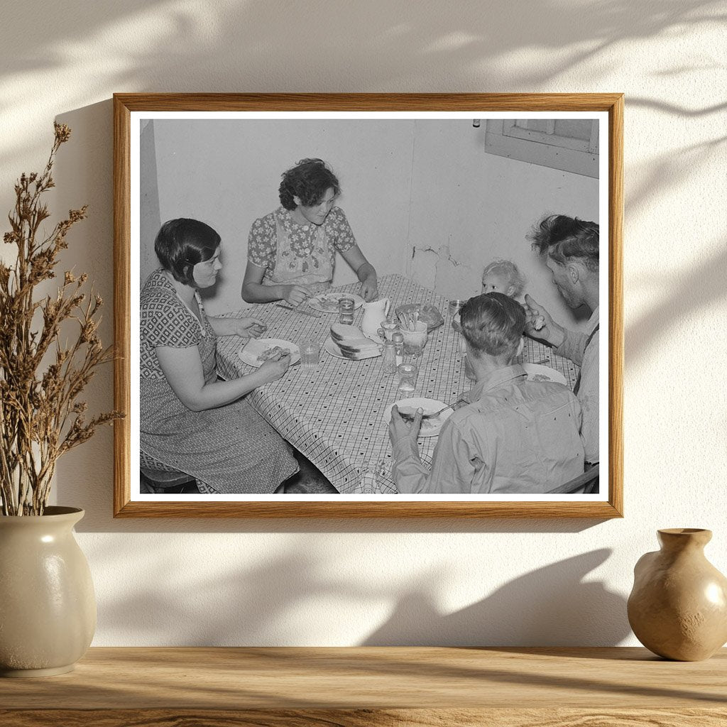 Family Meal in Williams County North Dakota 1937