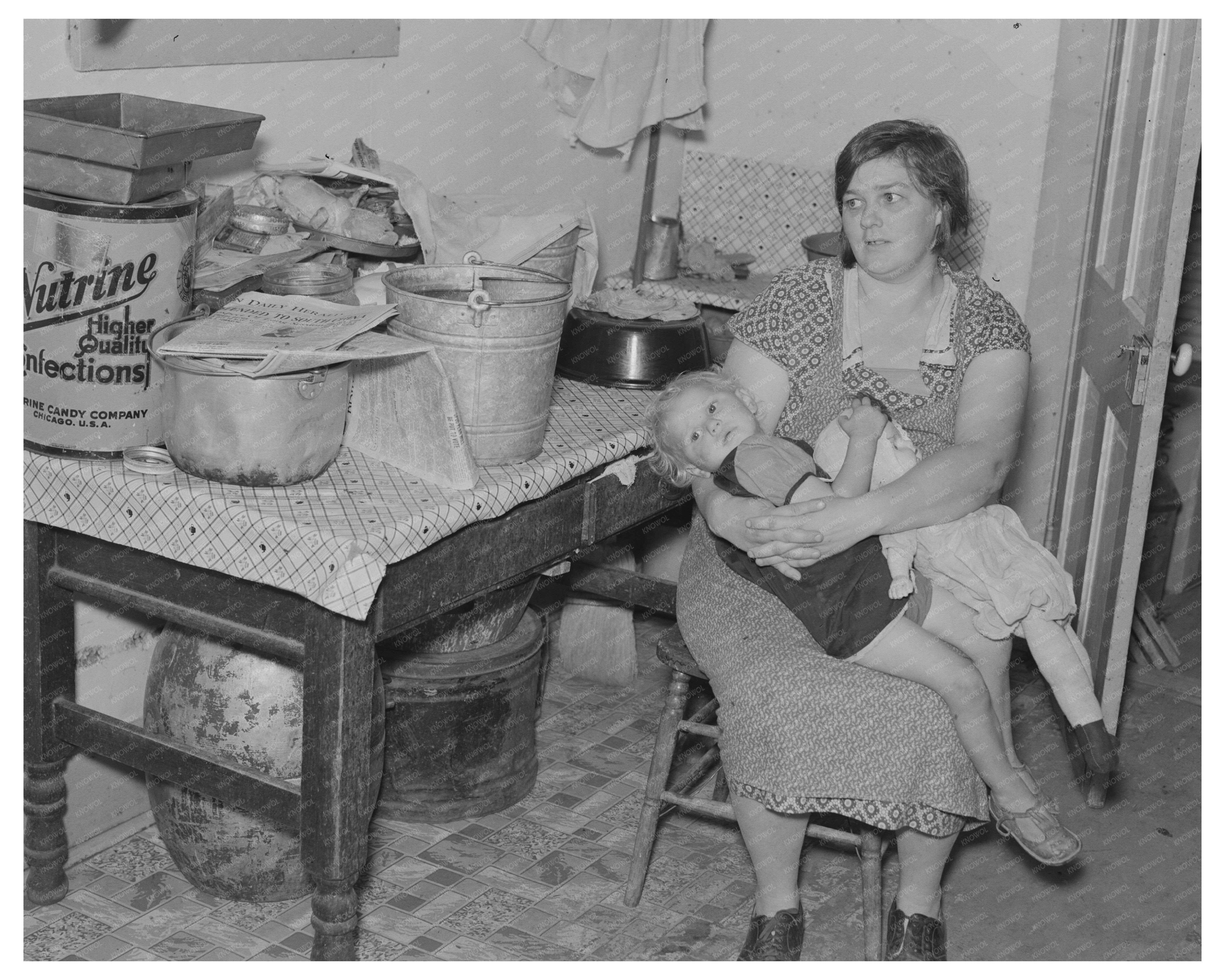 Mrs. E. Gorder and Child North Dakota September 1937