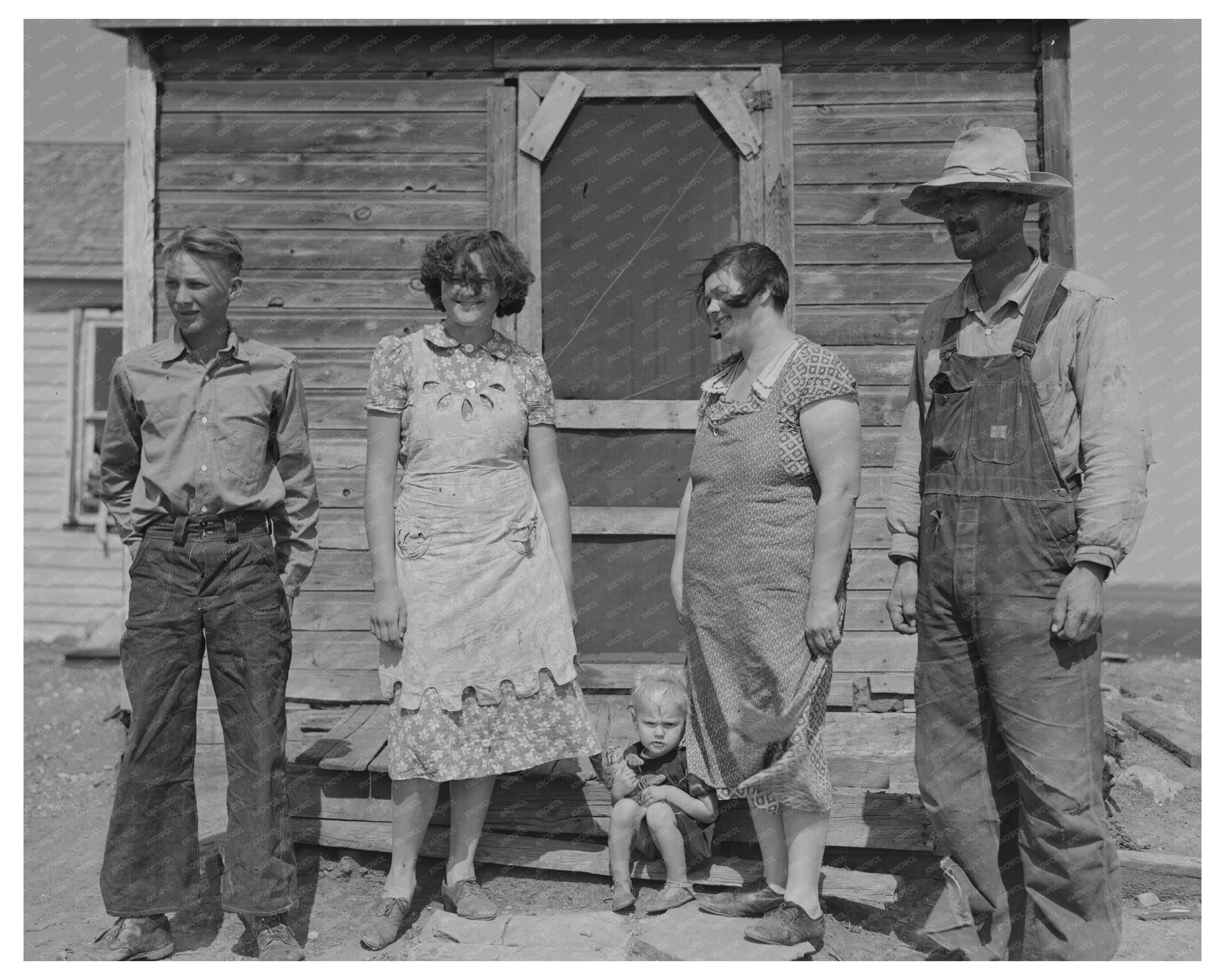 E. Forder Family in Drought-Affected North Dakota 1937