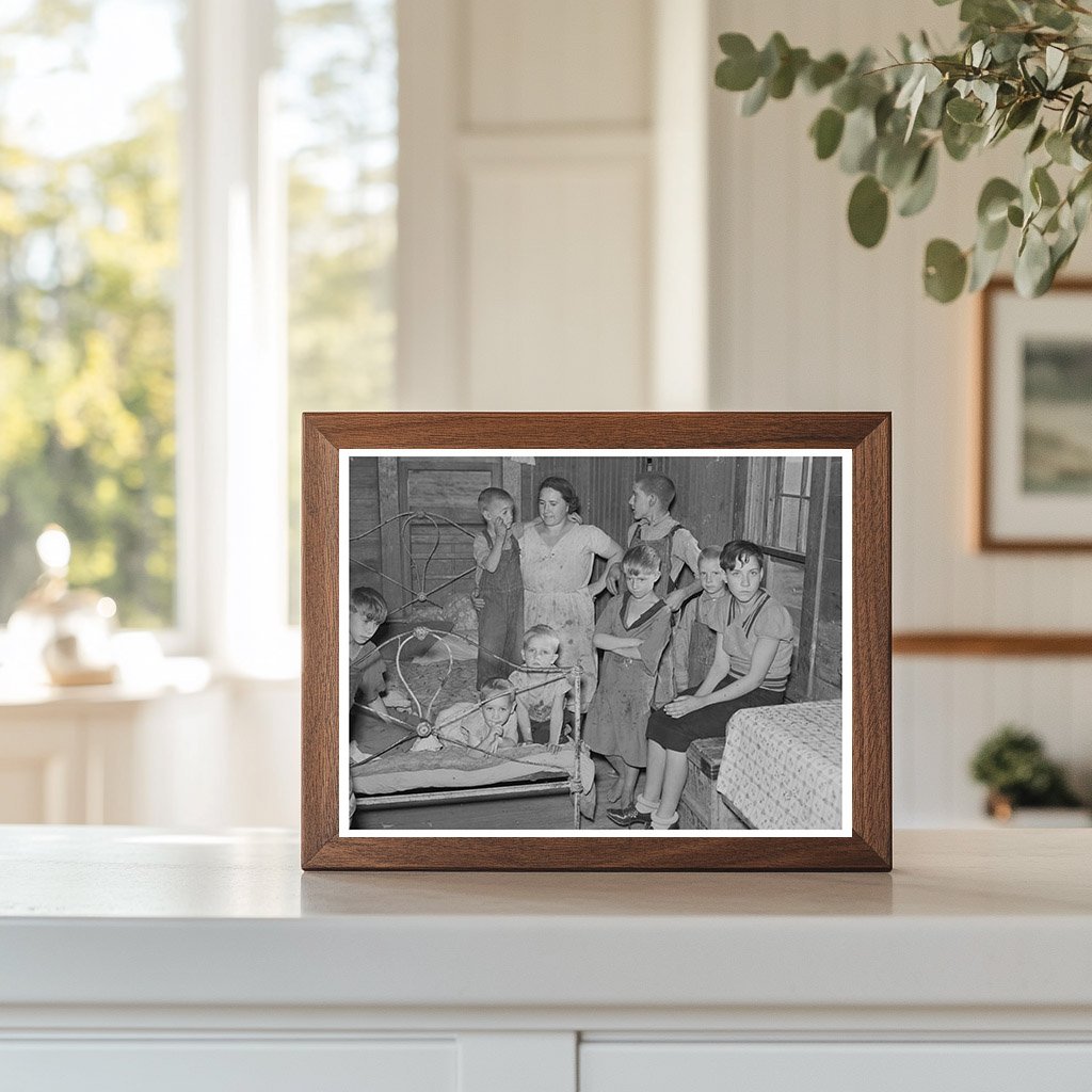 Frank Peaches Family in North Dakota Living Room 1937