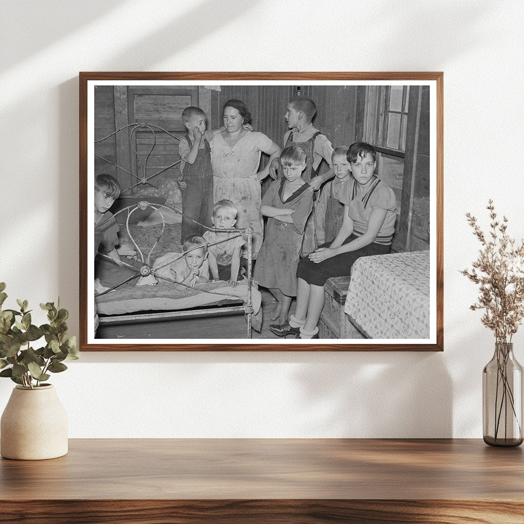 Frank Peaches Family in North Dakota Living Room 1937