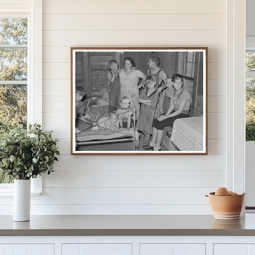 Frank Peaches Family in North Dakota Living Room 1937