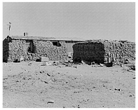 Sodhouse in Williams County North Dakota September 1937