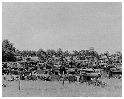 Vintage Junkyard Scene New Lisbon Wisconsin 1937