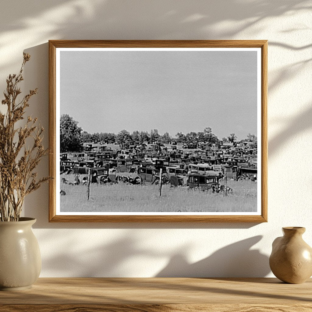 Vintage Junkyard Scene New Lisbon Wisconsin 1937