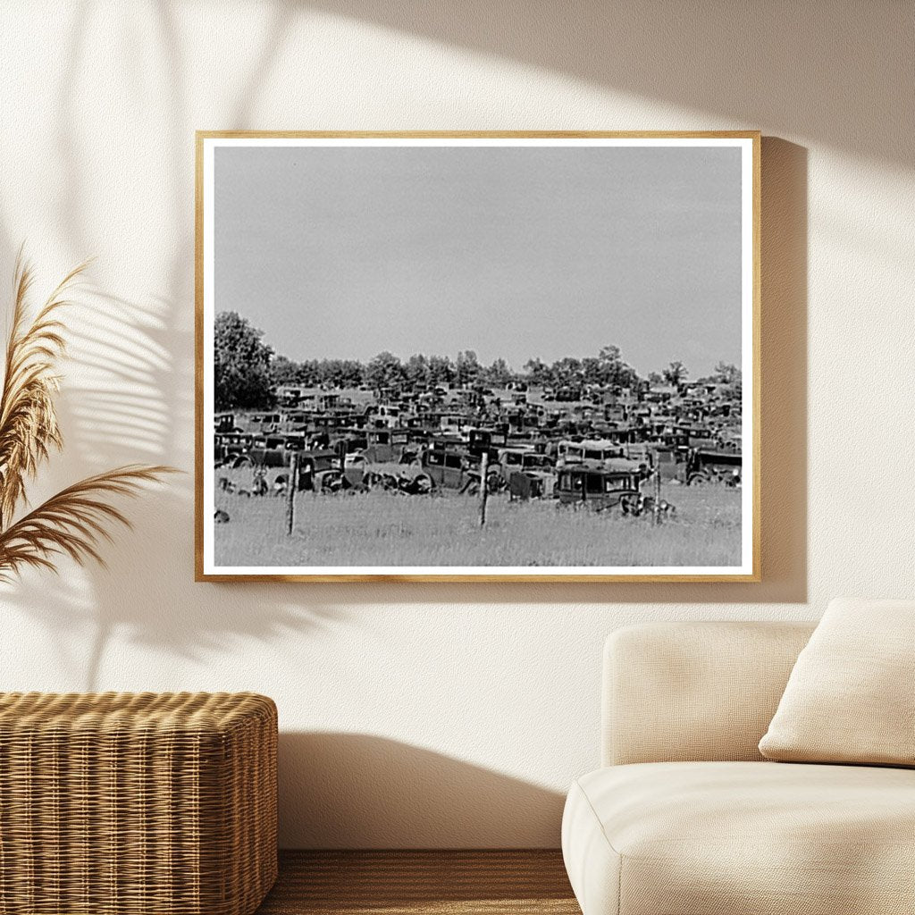 Vintage Junkyard Scene New Lisbon Wisconsin 1937