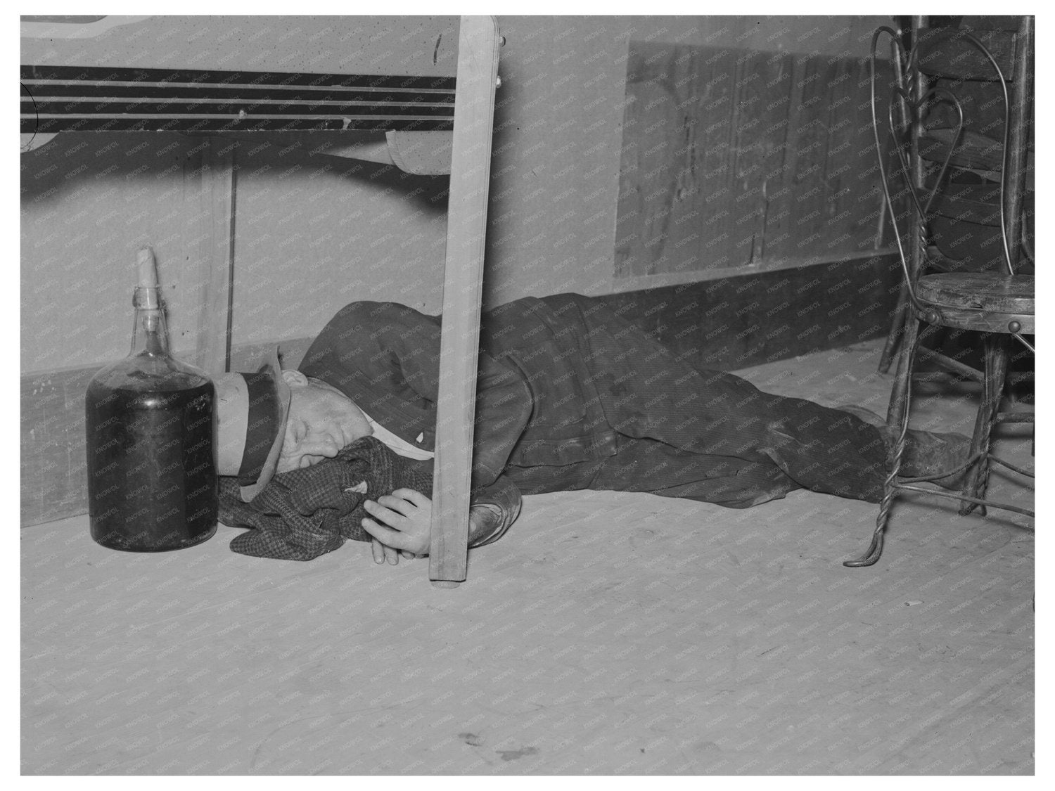Lumberjack in Saloon Craigville Minnesota 1937