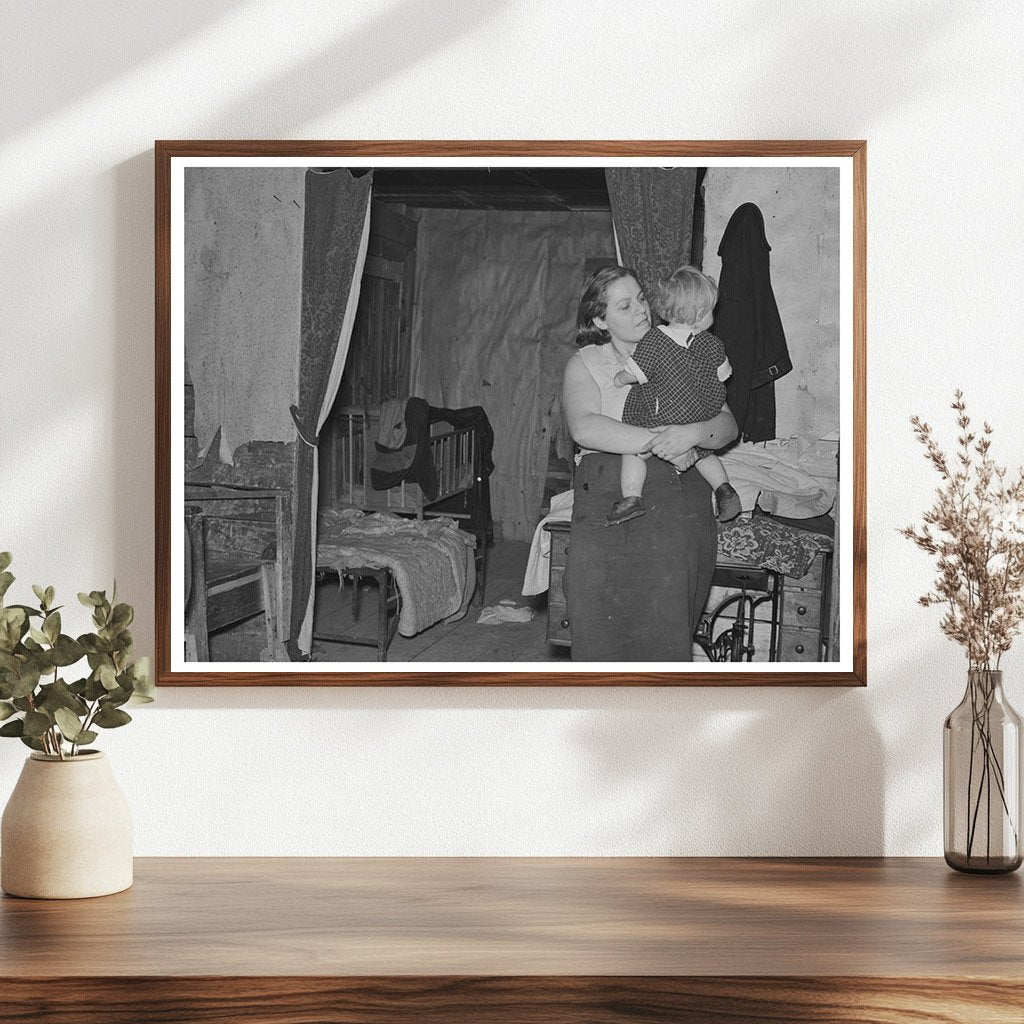 Mother and Baby in Cut-Over Farm Home Minnesota 1937