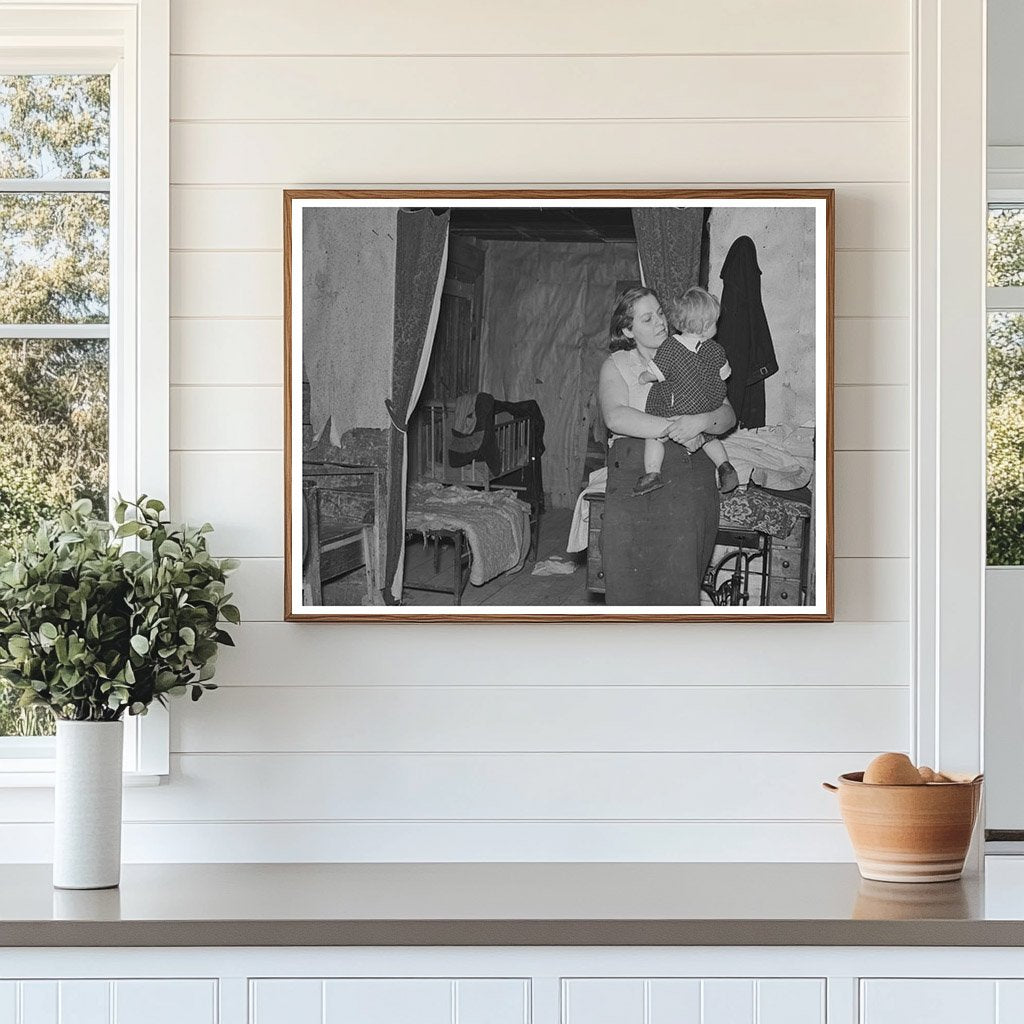 Mother and Baby in Cut-Over Farm Home Minnesota 1937