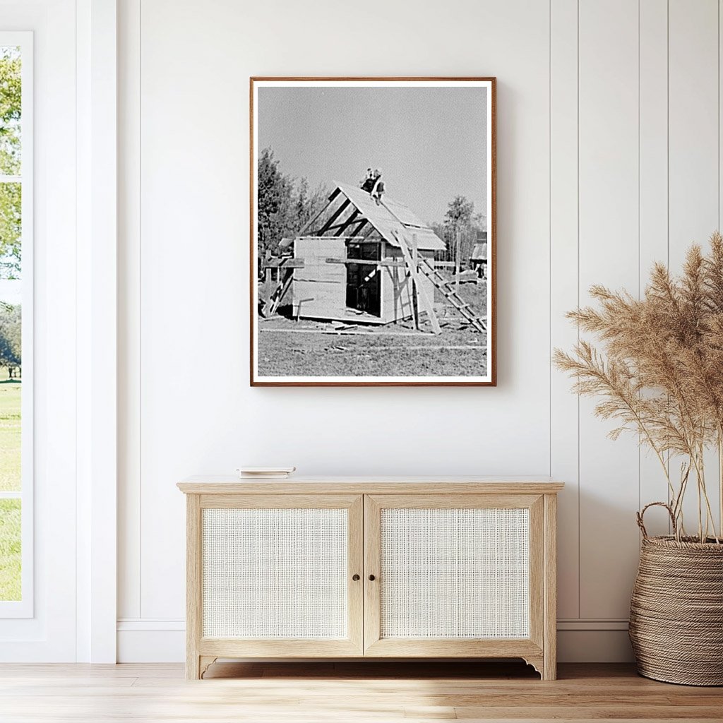 Orville White Building Shed in Northome Minnesota 1937