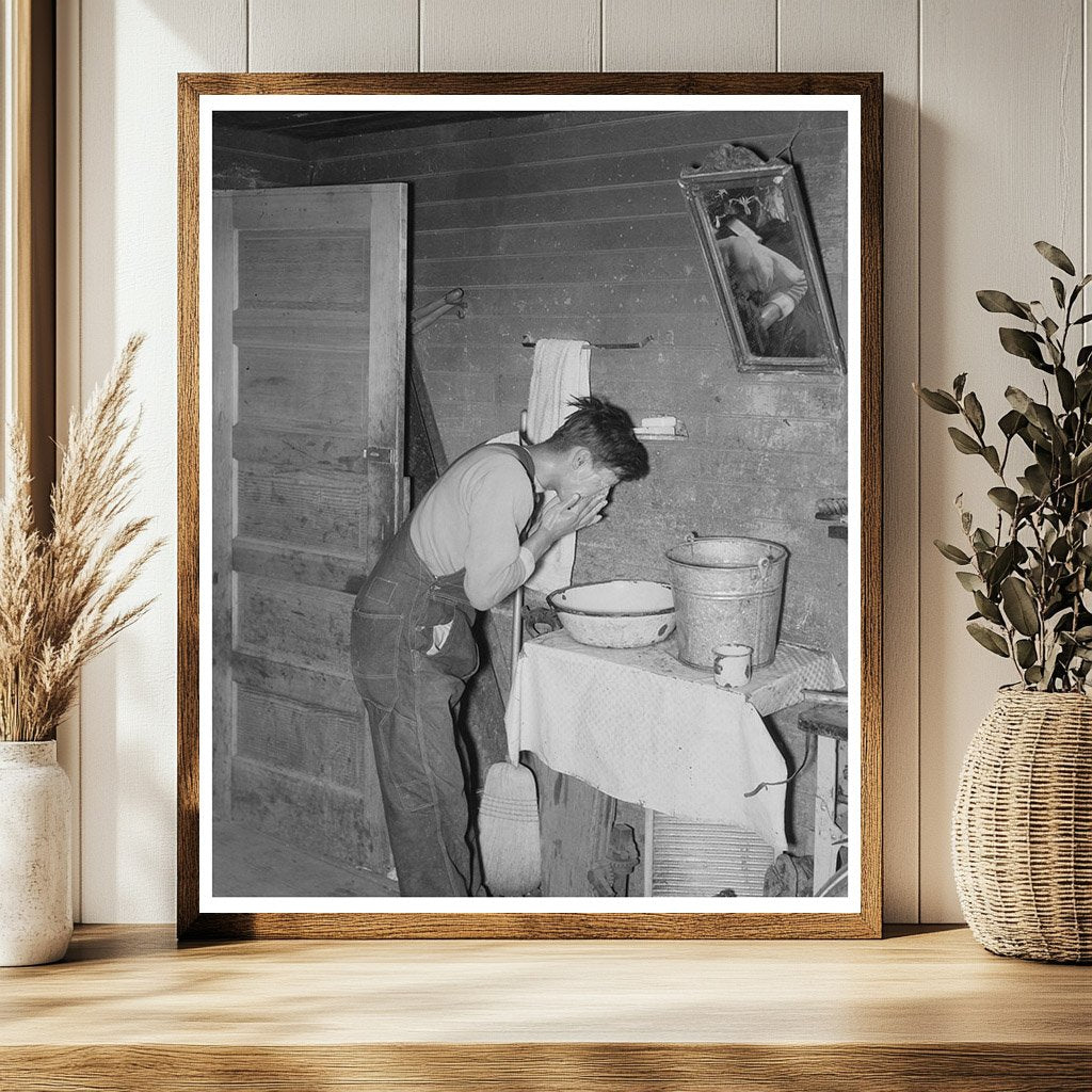 Mexican Beet Worker Washing Up East Grand Forks 1937