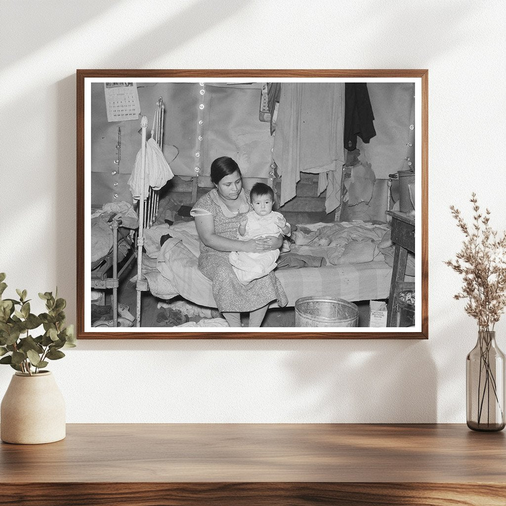 Vintage 1937 Mother and Baby Sugar Beet Workers Photo
