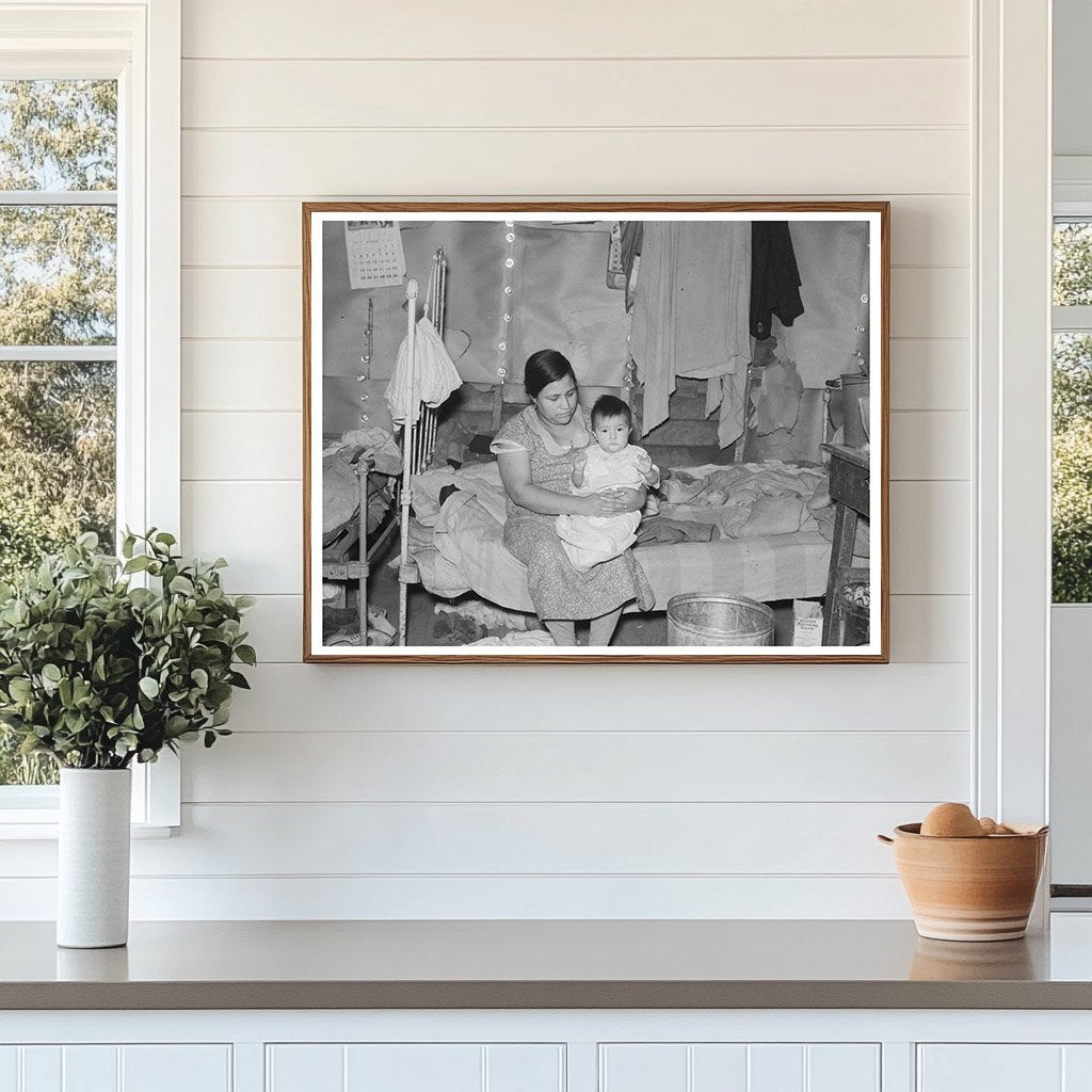 Vintage 1937 Mother and Baby Sugar Beet Workers Photo