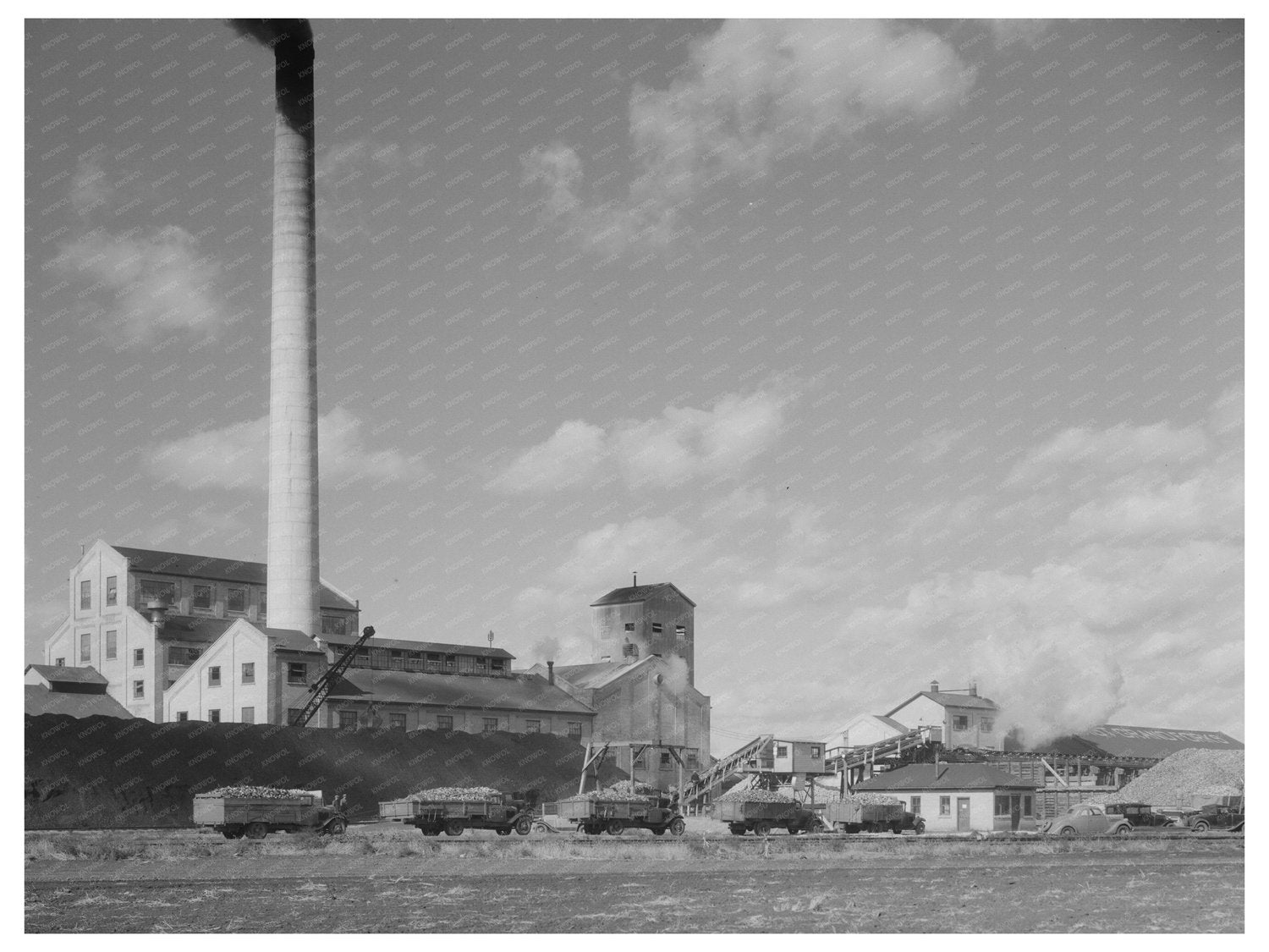 Sugar Beet Factory in East Grand Forks Minnesota 1937