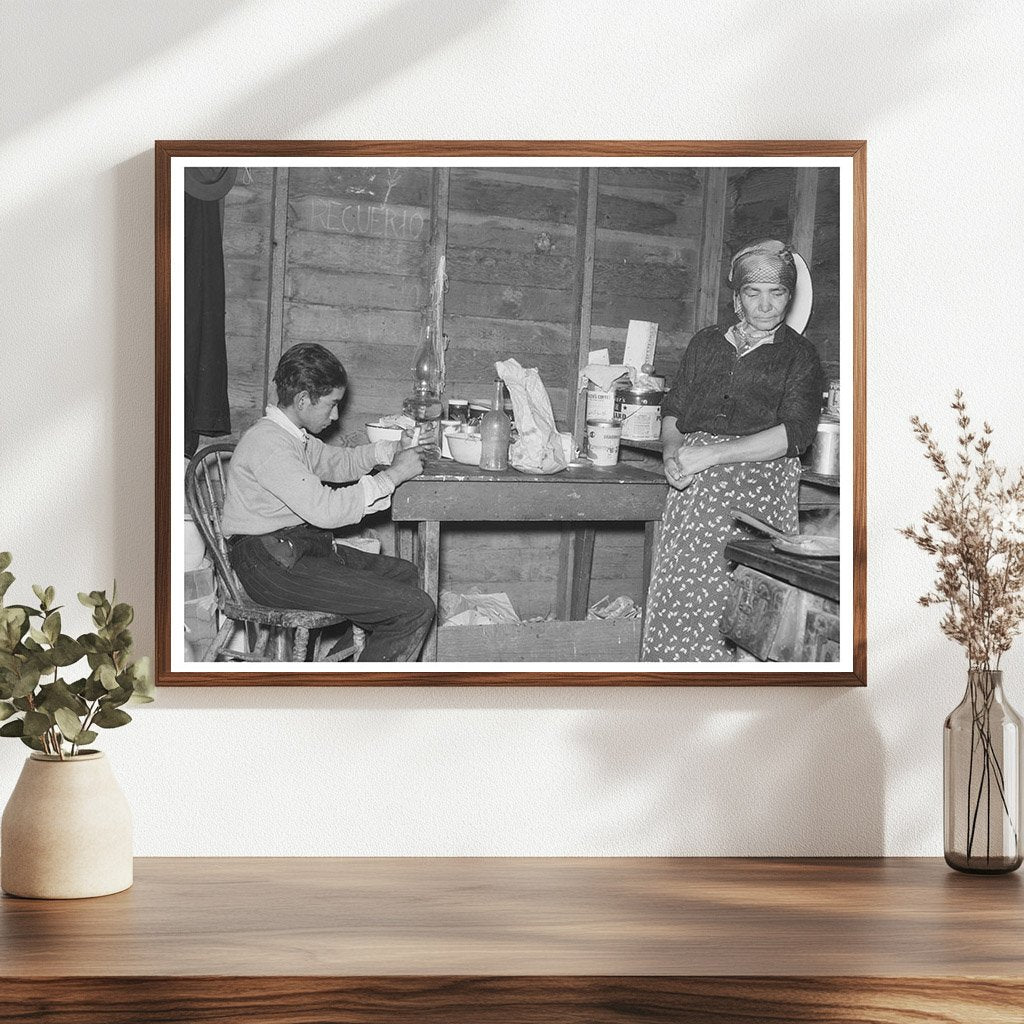 Mother and Son in Fisher Minnesota 1937 Sugar Beet Workers Home