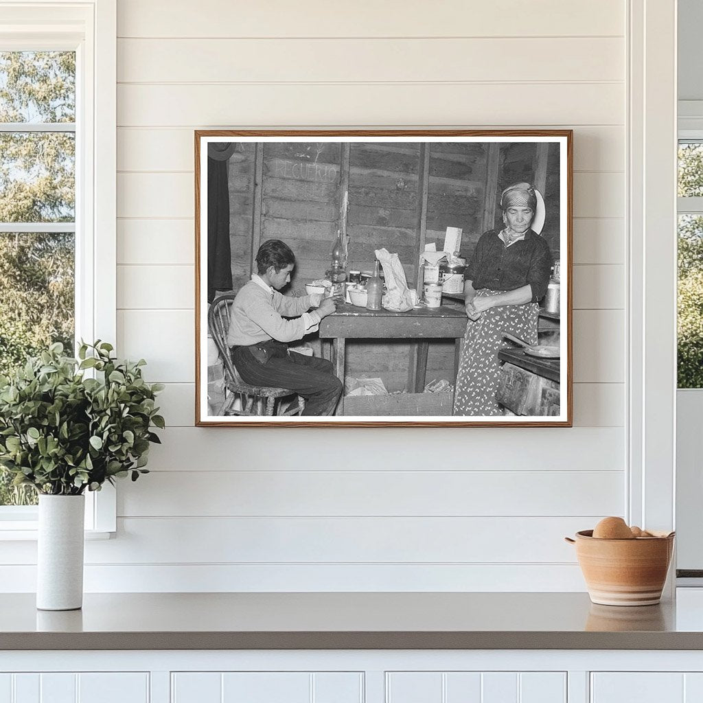 Mother and Son in Fisher Minnesota 1937 Sugar Beet Workers Home