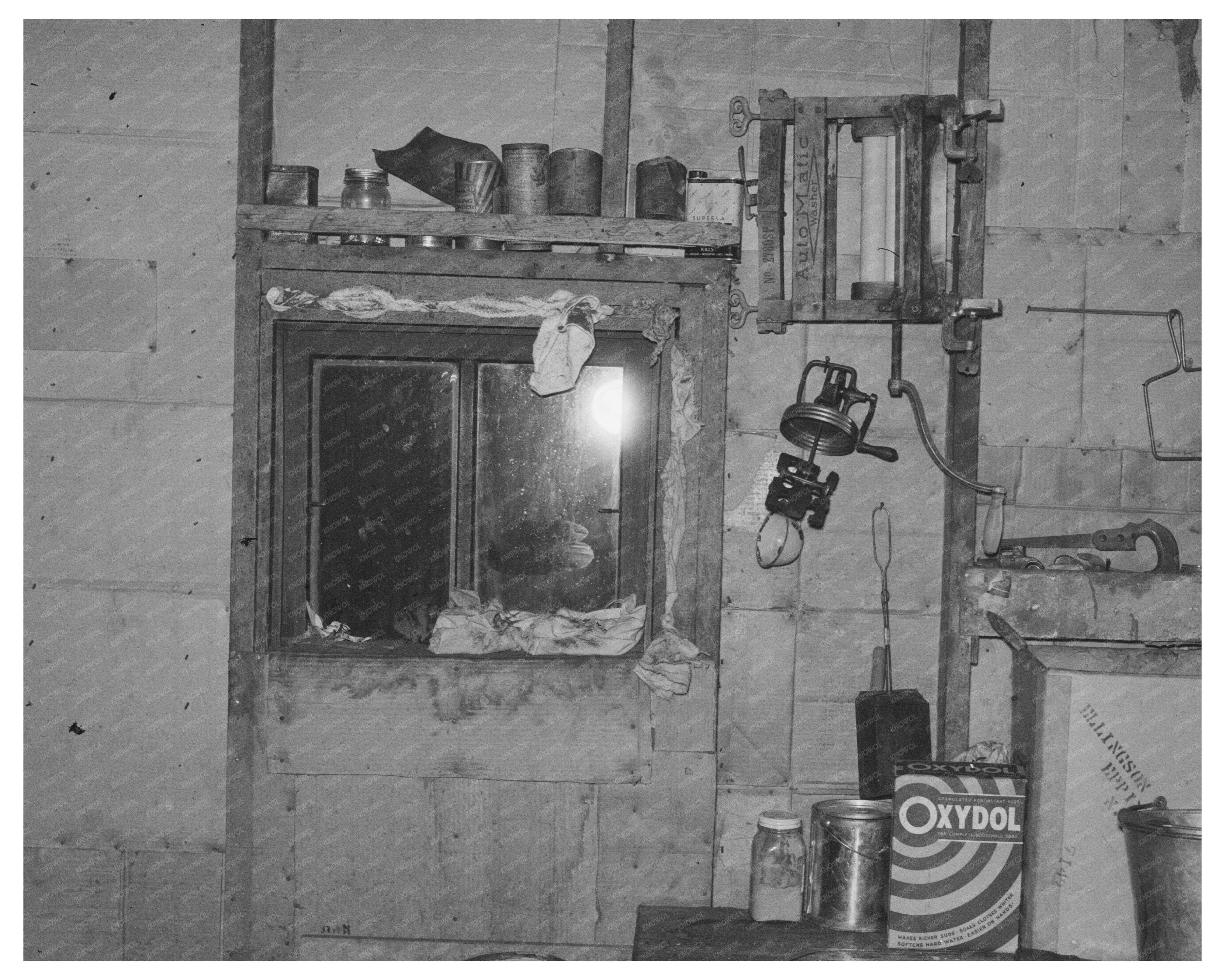 Dust Storm Kitchen in Williams County North Dakota 1937