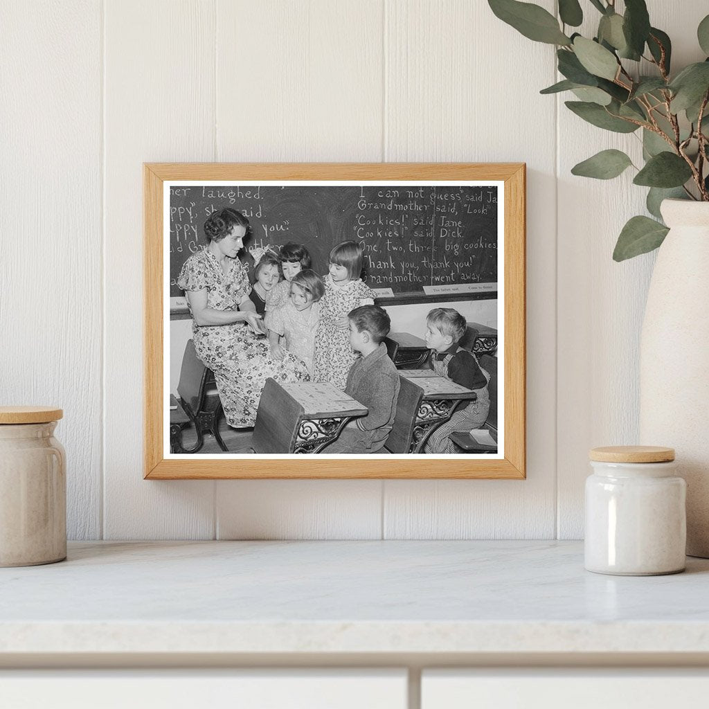 Rural School Scene in Williams County North Dakota 1937