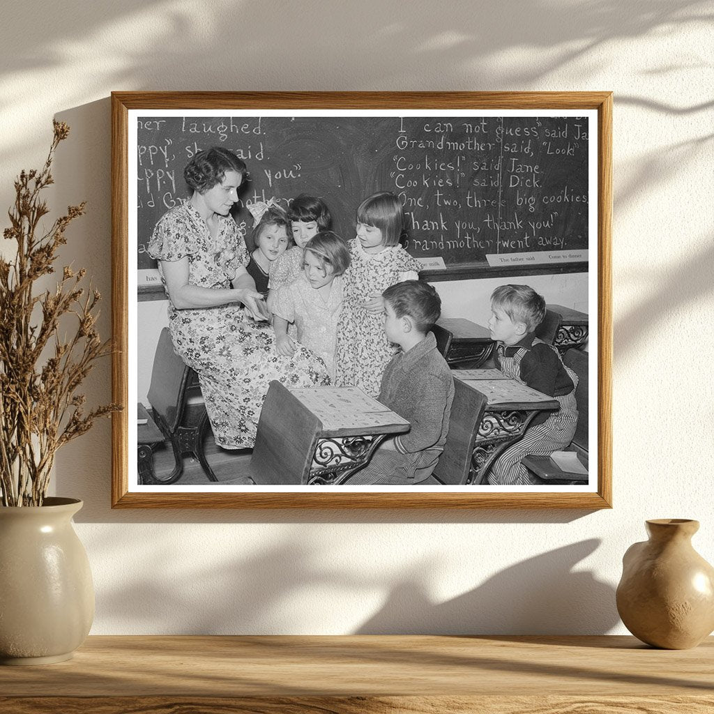 Rural School Scene in Williams County North Dakota 1937